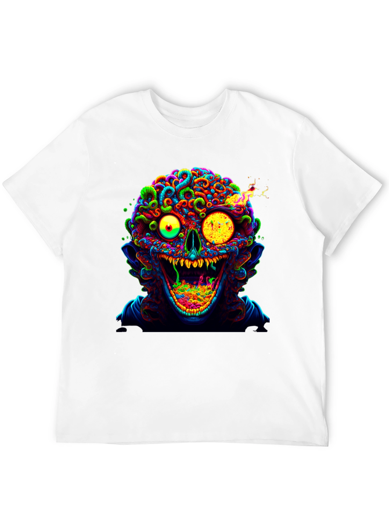 Black Psychedelic Zombie T-Shirt view 12