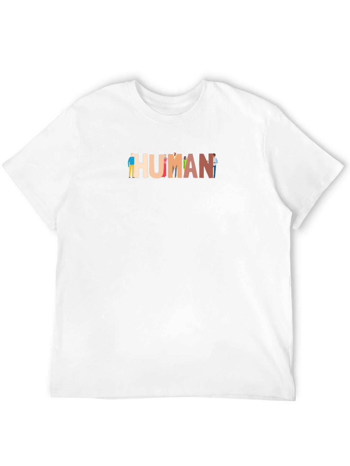 Black Diversity HUMAN Graphic Tee - Unisex Black T-Shirt view 12