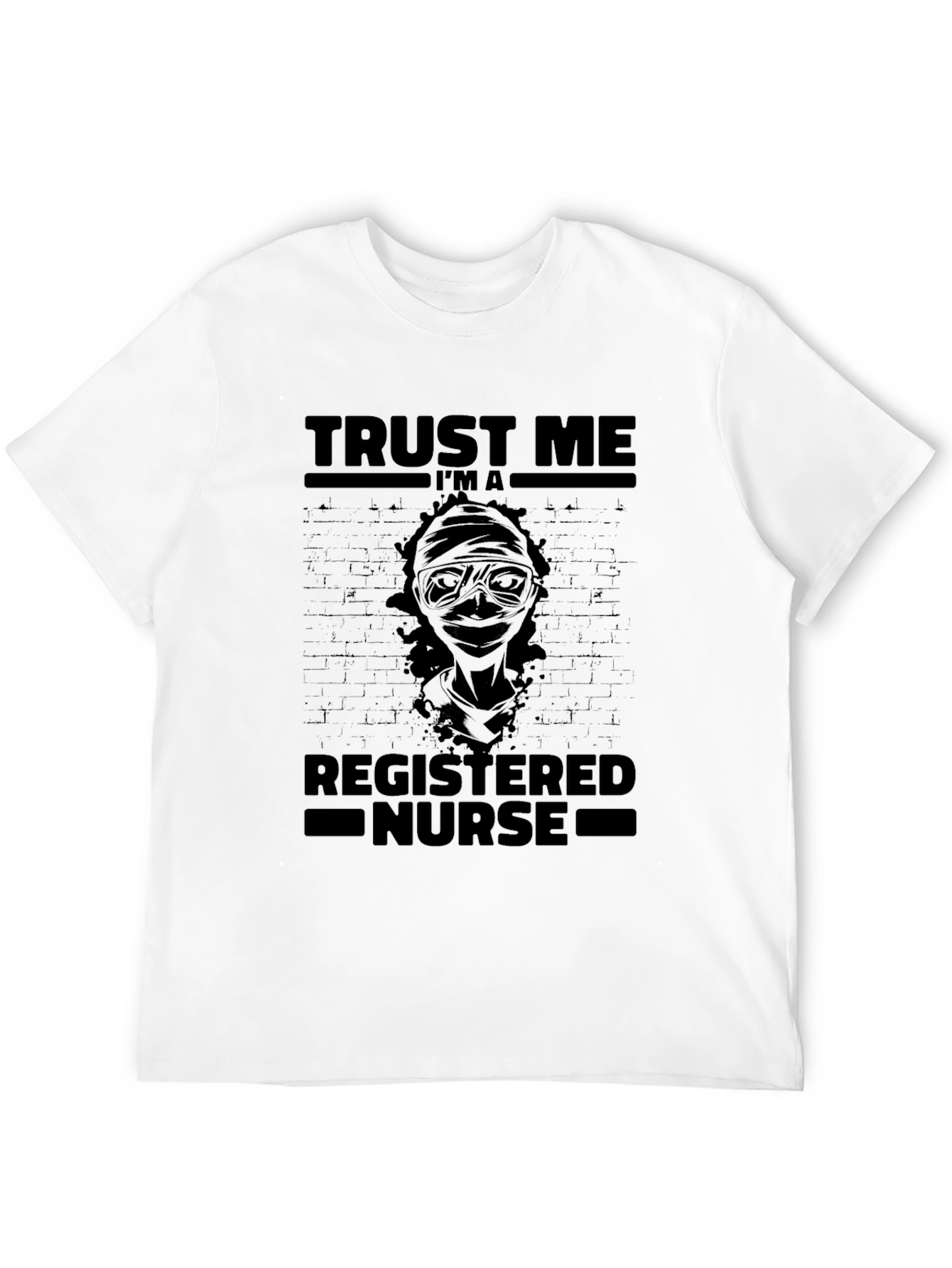 Black Trust Me I'm A Registered Nurse Mummy Graphic T-Shirt view 12