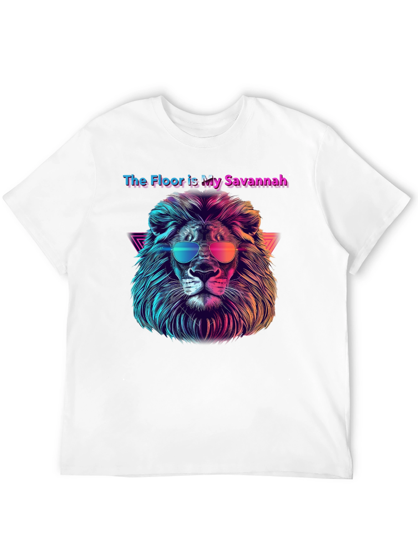 Black The Floor is My Savannah Lion Graphic Tee view 12
