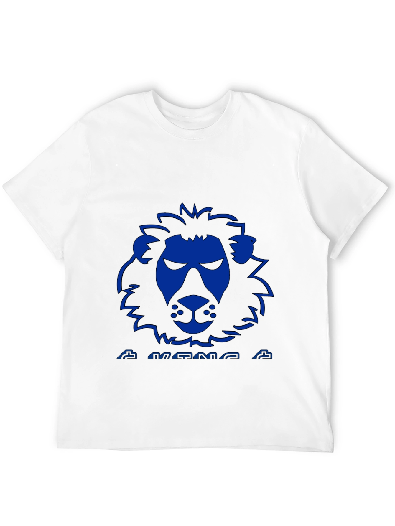 Black Blue Lion Graphic Black T-Shirt view 12
