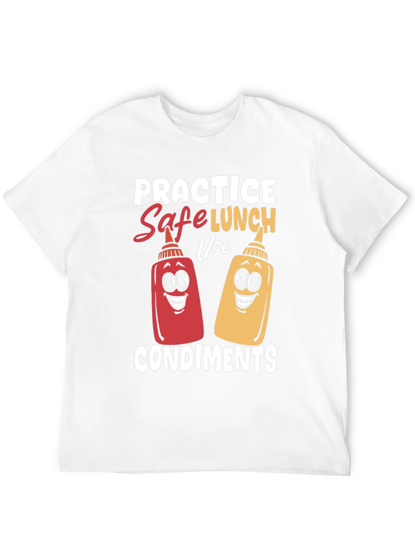 Black Practice Safe Lunch Condiments T-Shirt view 12