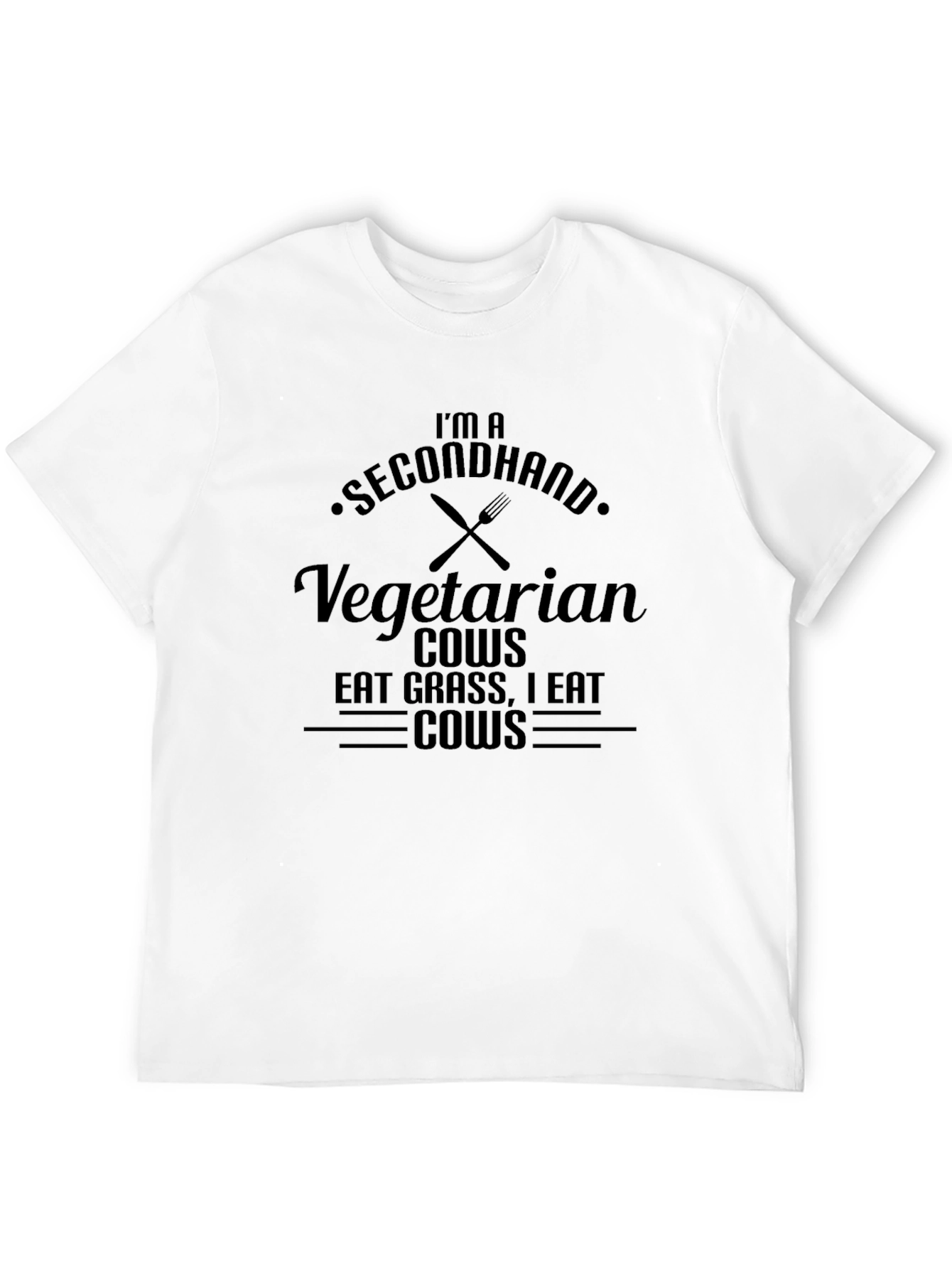 Black Secondhand Vegetarian Graphic T-Shirt view 12