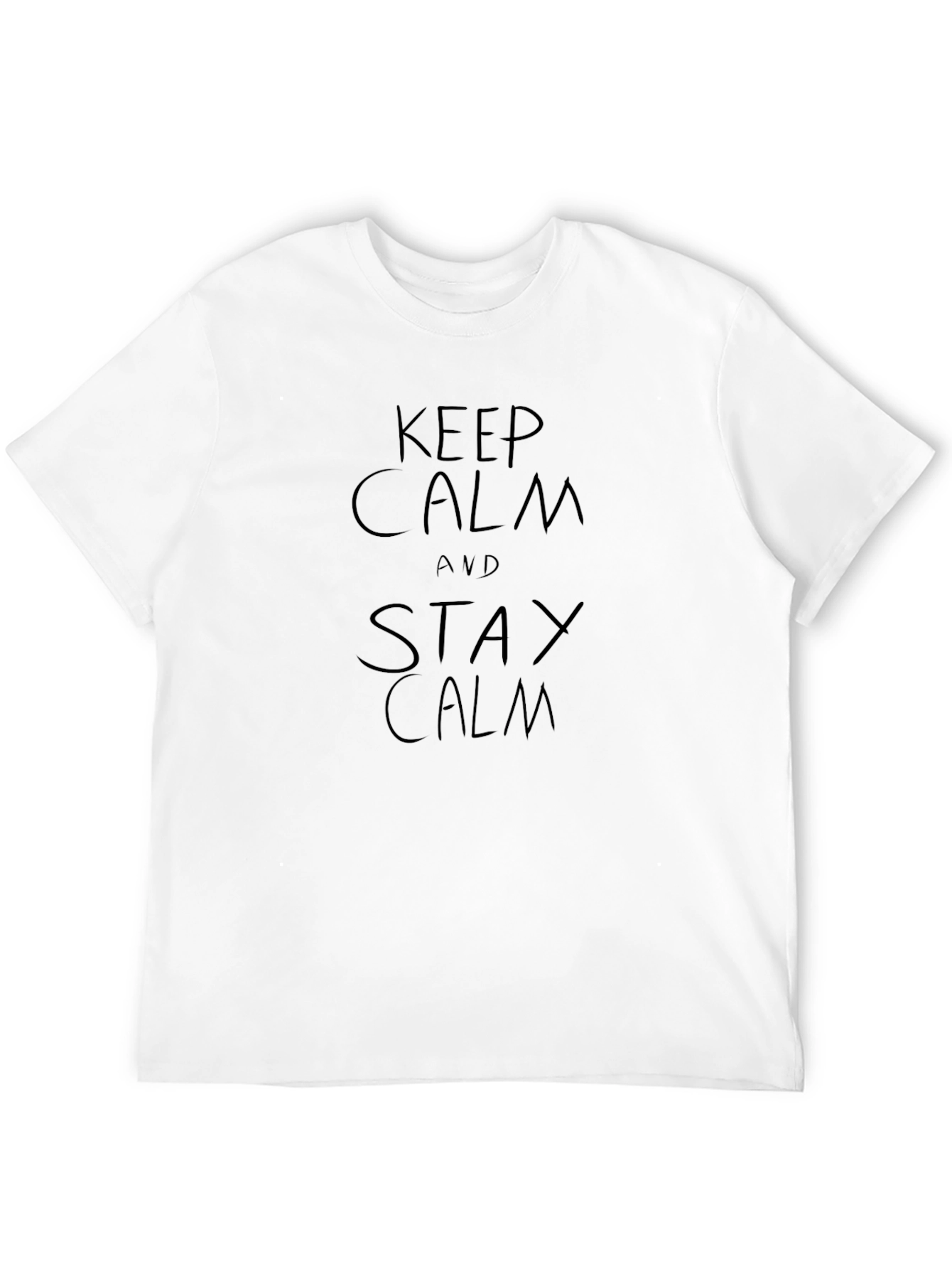 Black Keep Calm & Stay Calm Black T-Shirt view 12