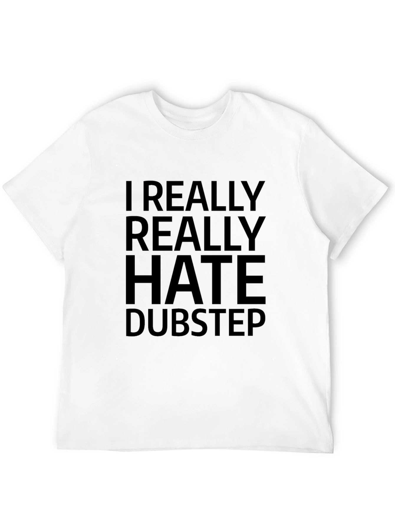 Black I Really Hate Dubstep Black T-Shirt view 12