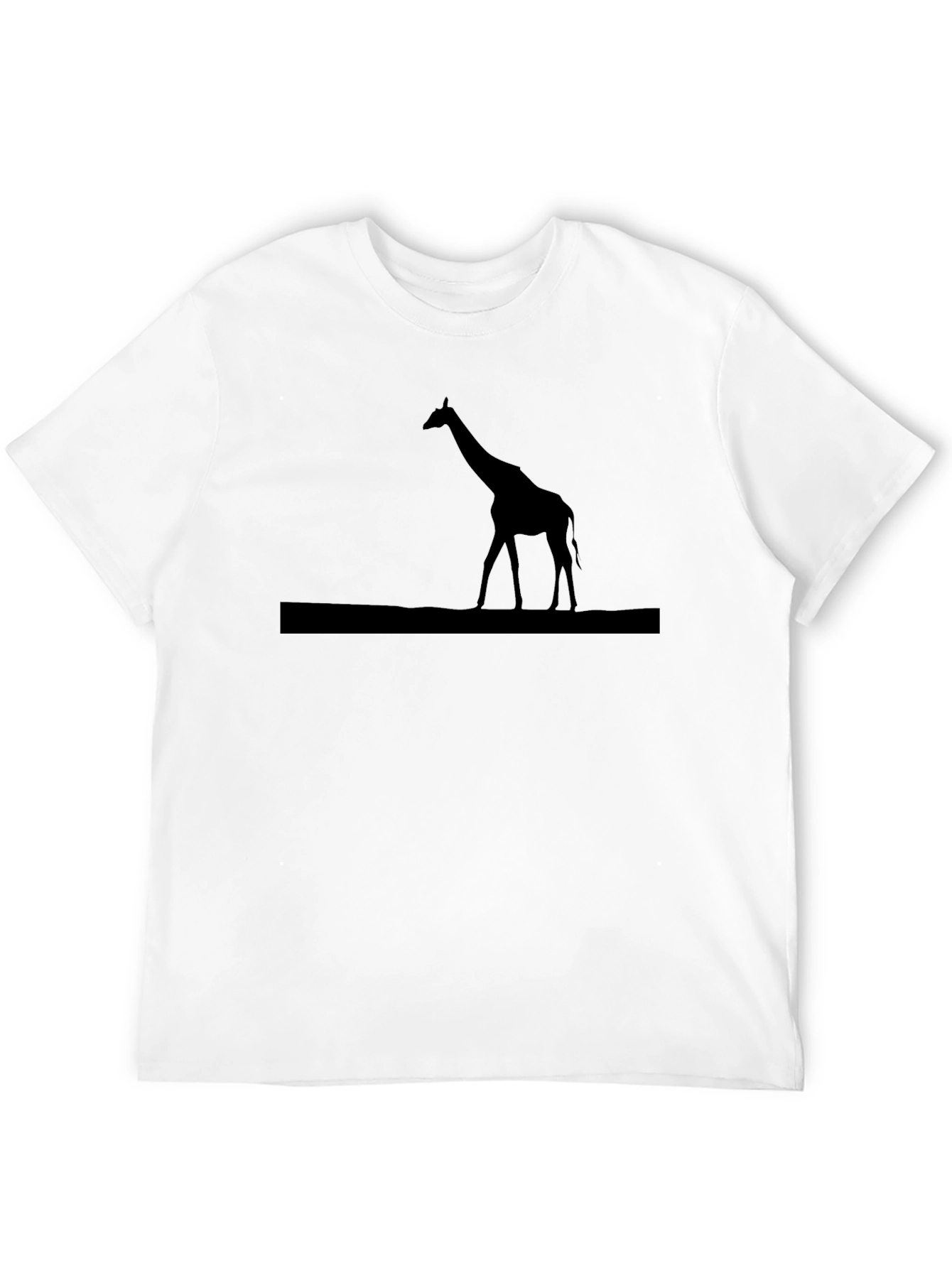 Giraffe Silhouette Graphic T-Shirt - Classic Black Tee - 12