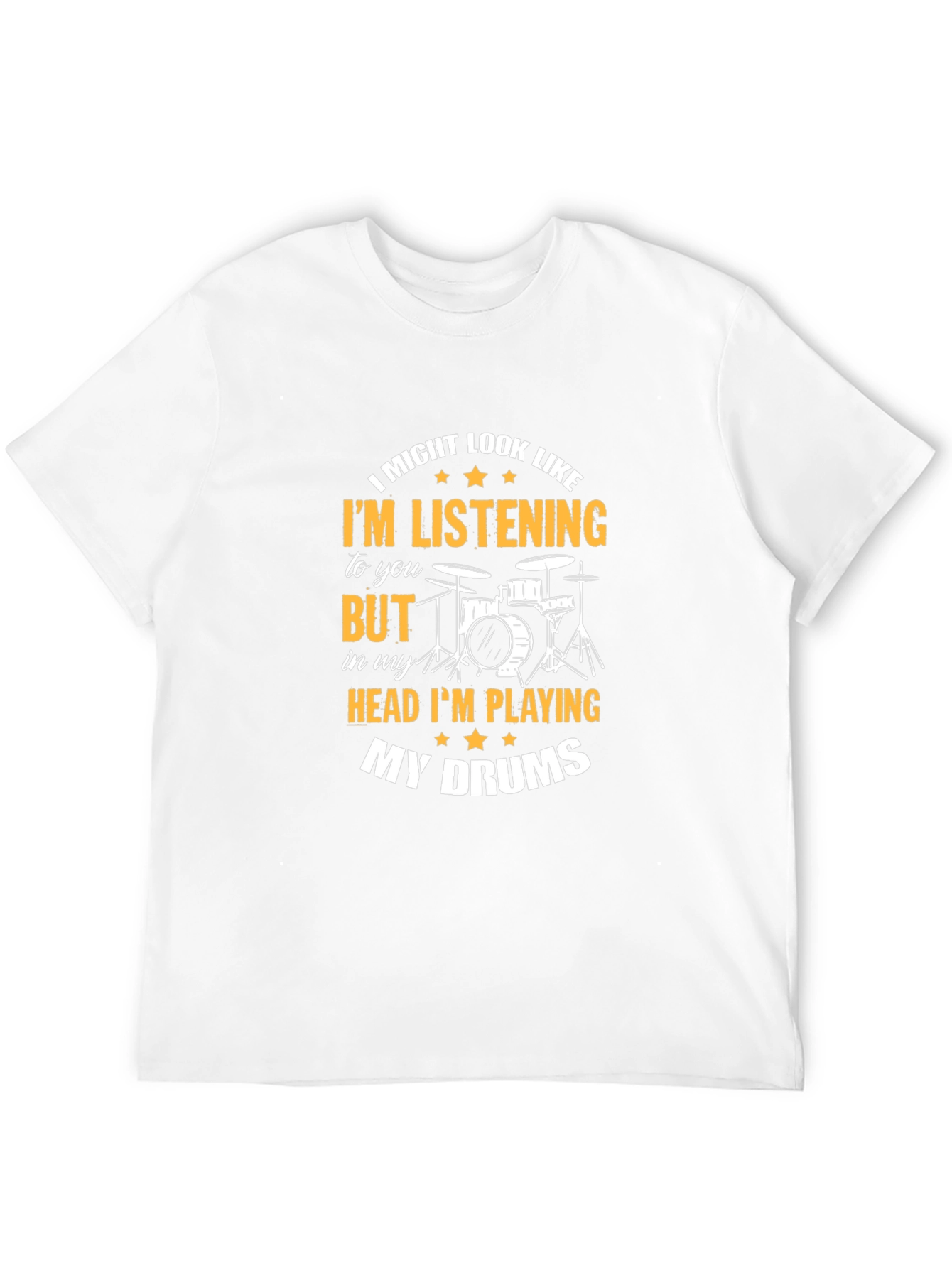 Black Drummer T-Shirt: I'm Playing My Drums In My Head Tee view 12