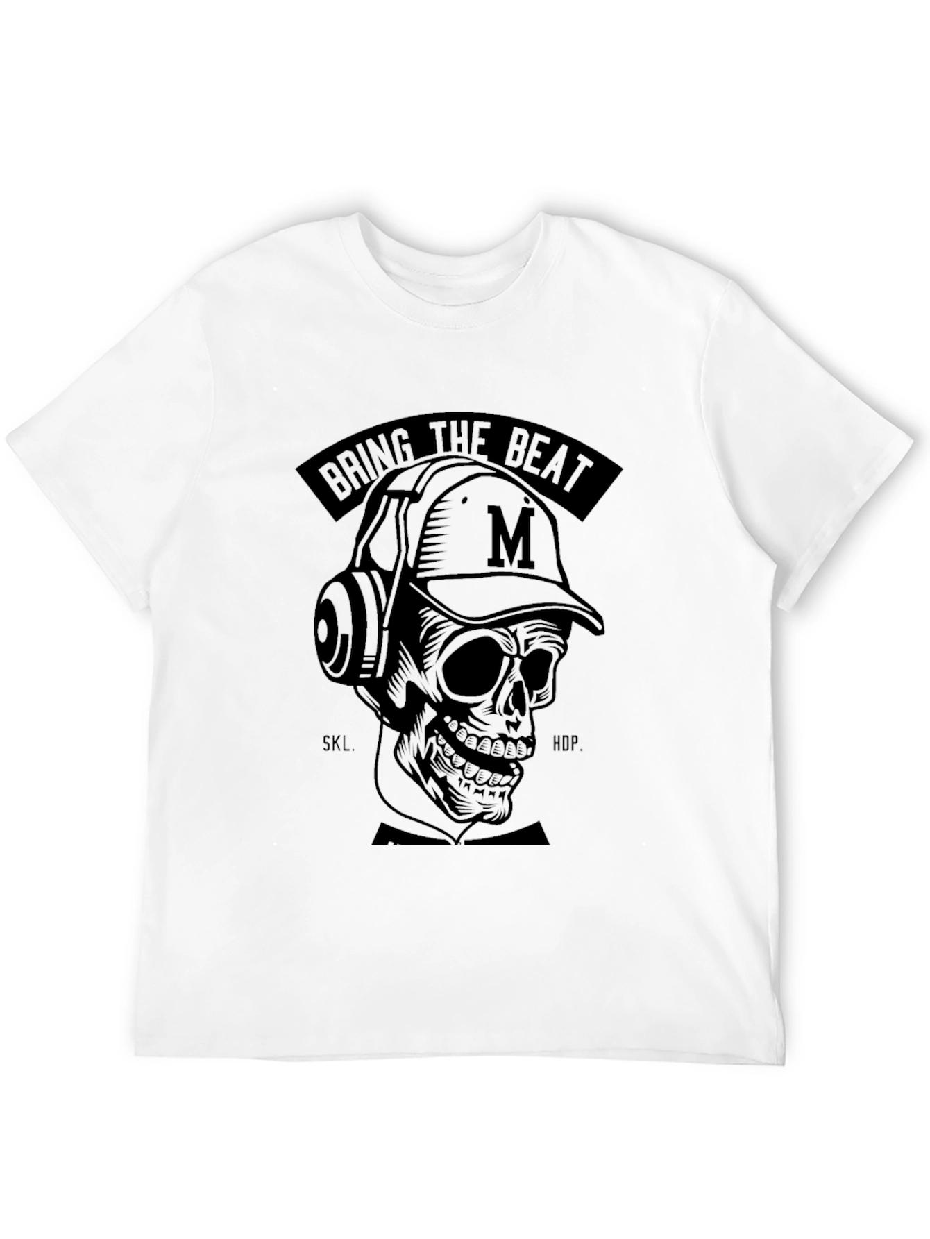 Black Bring the Beat Skull T-Shirt view 12