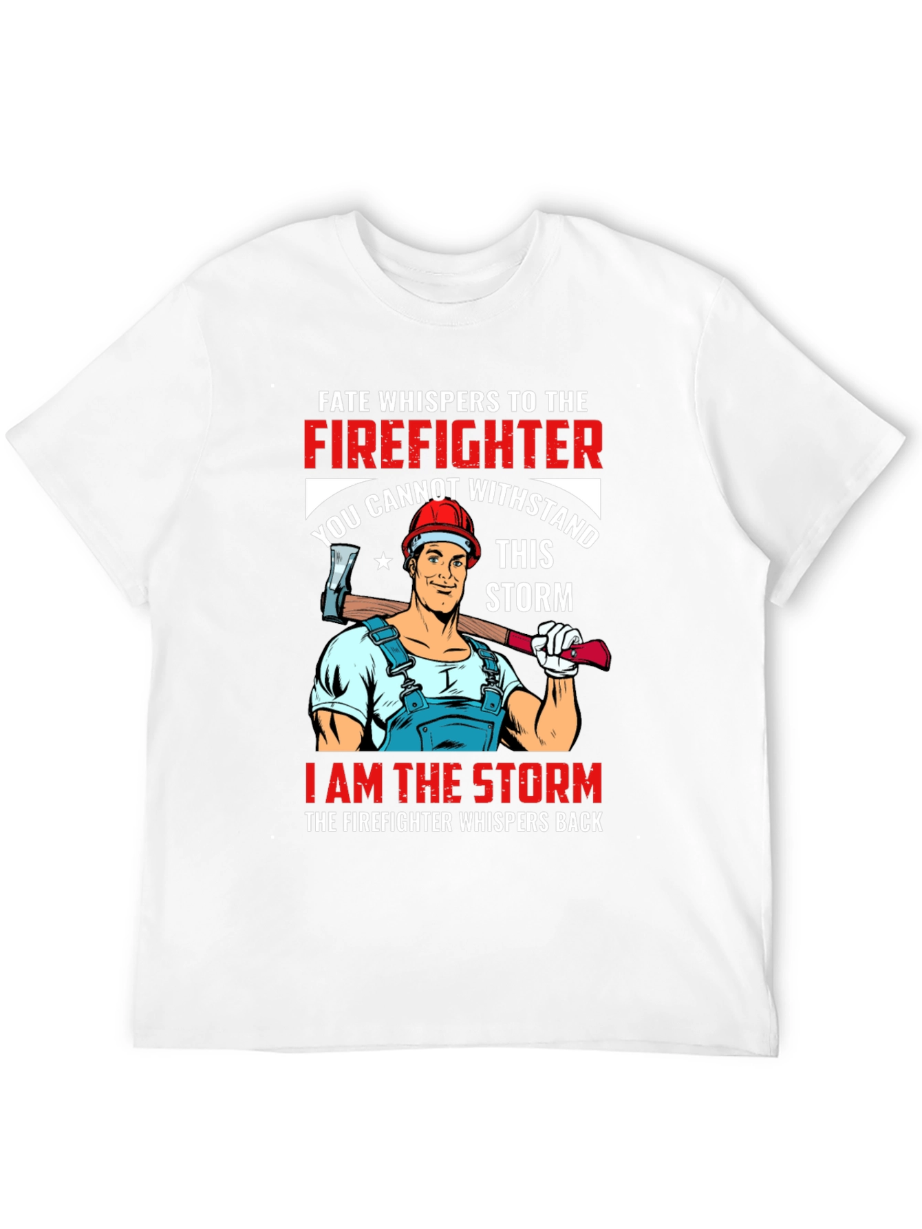 Black Firefighter Storm Graphic T-Shirt view 12
