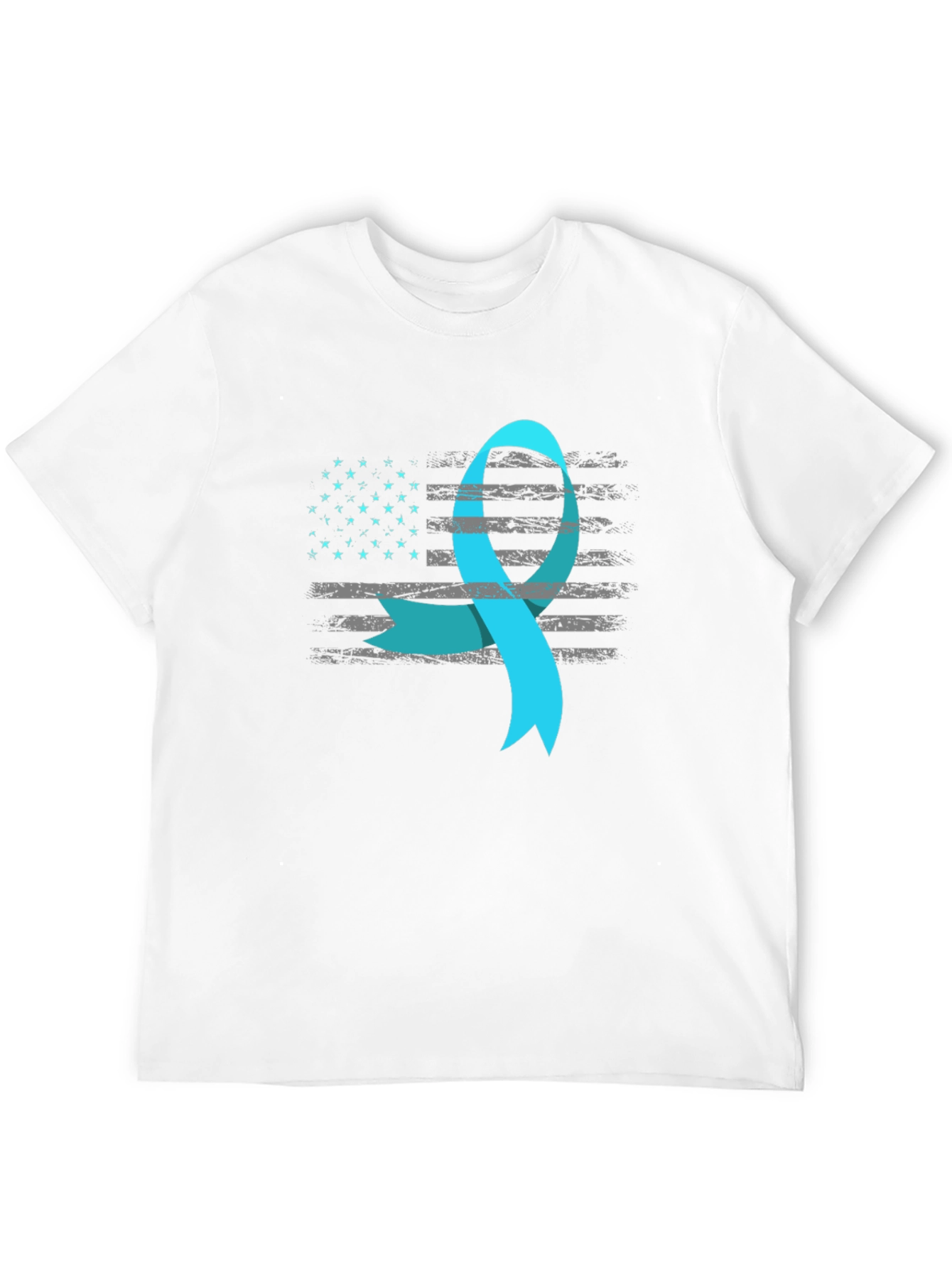 Awareness Ribbon USA Flag T-Shirt - 12