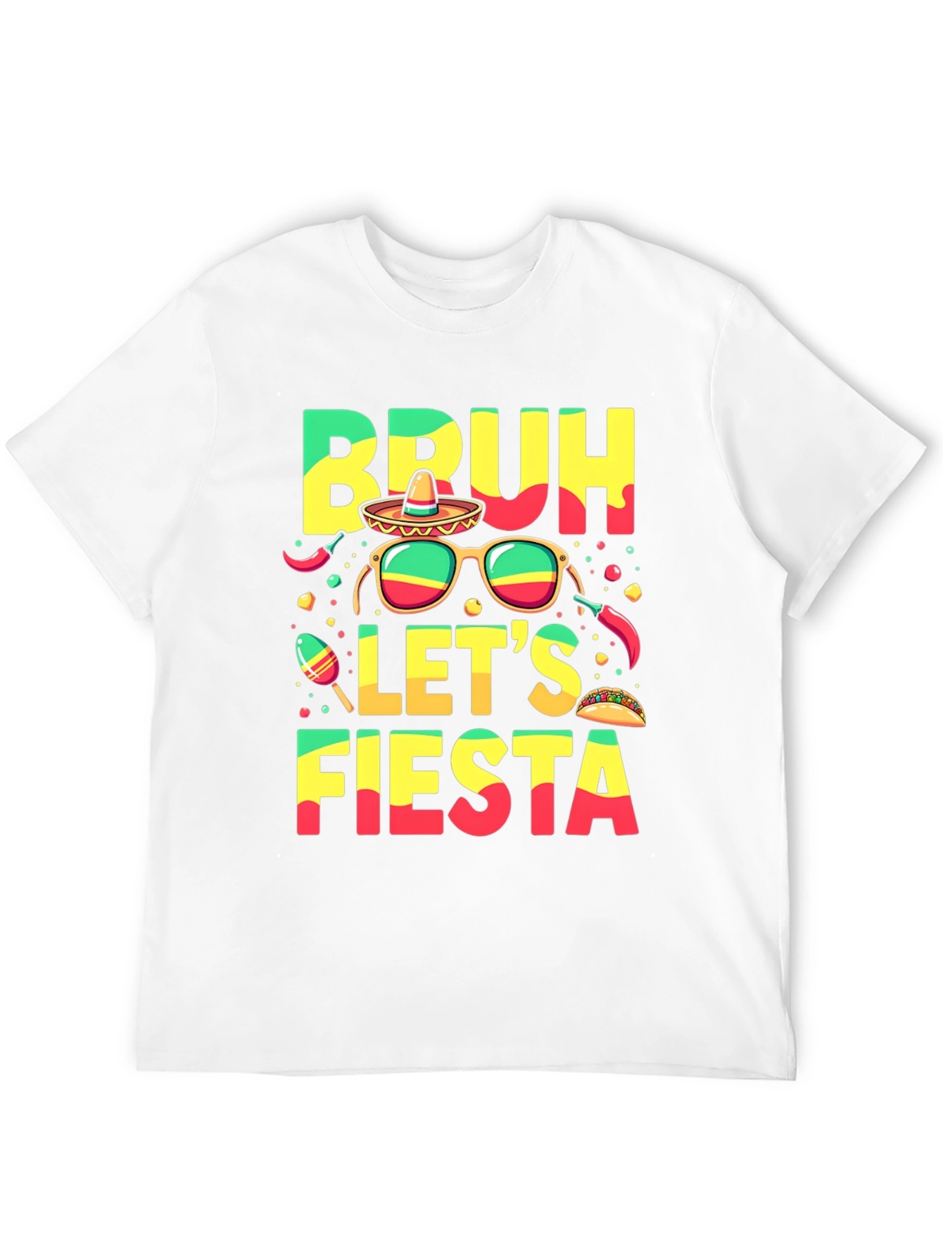 Black Bruh Let's Fiesta Graphic T-Shirt view 12