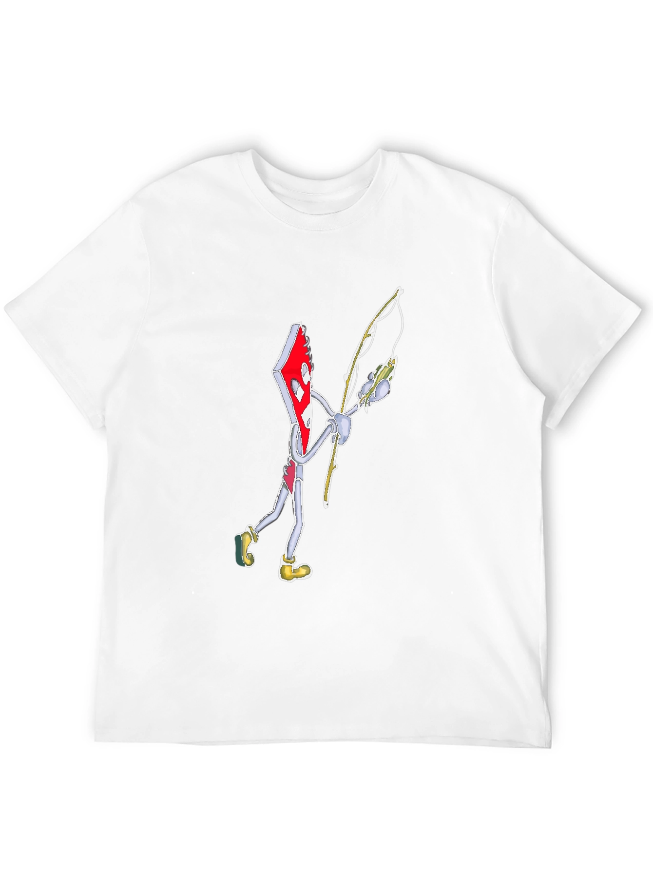 Black Ace of Diamonds Fishing Graphic Tee - Unique Cartoon Style view 12