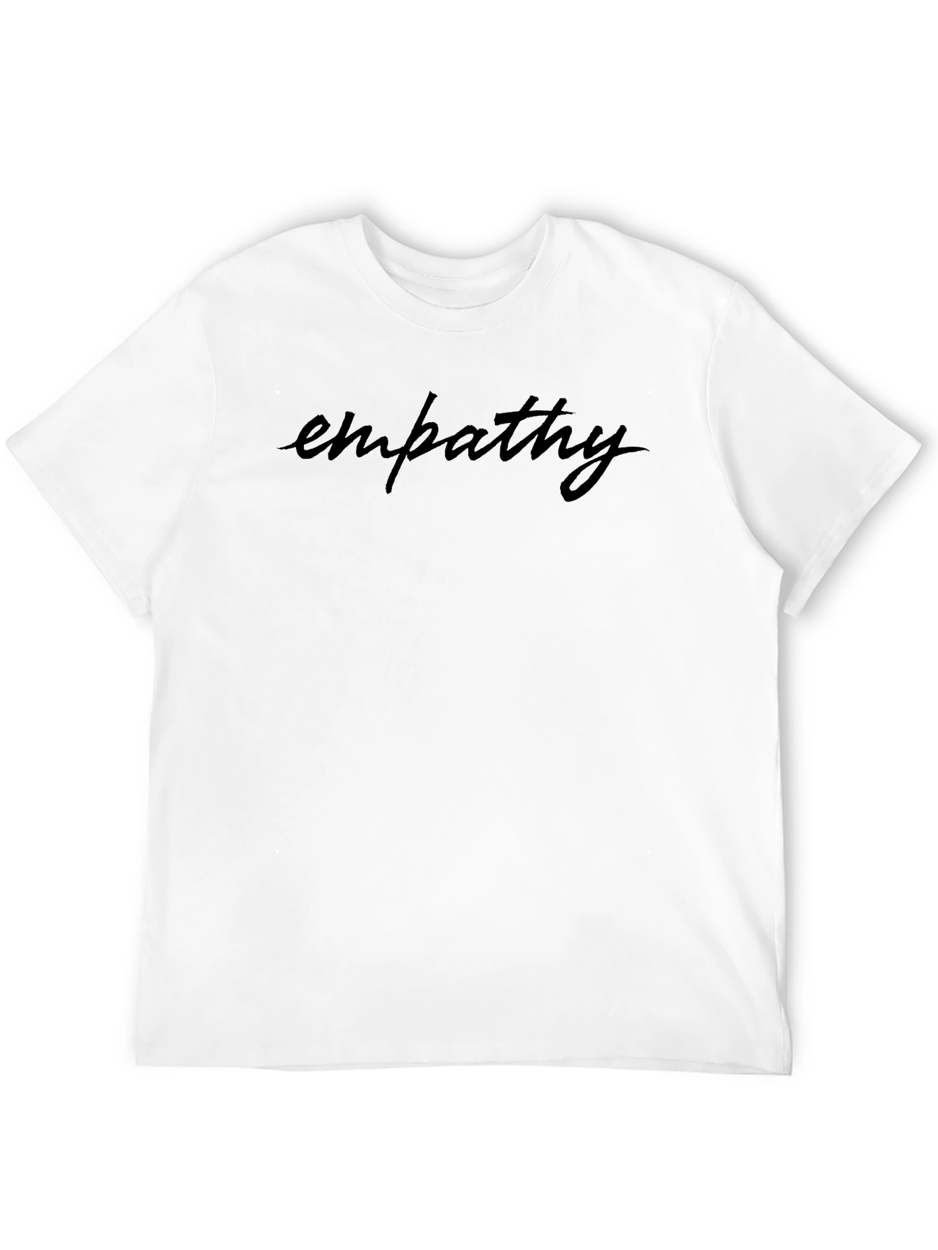 Black Empathy Script Black T-Shirt view 12
