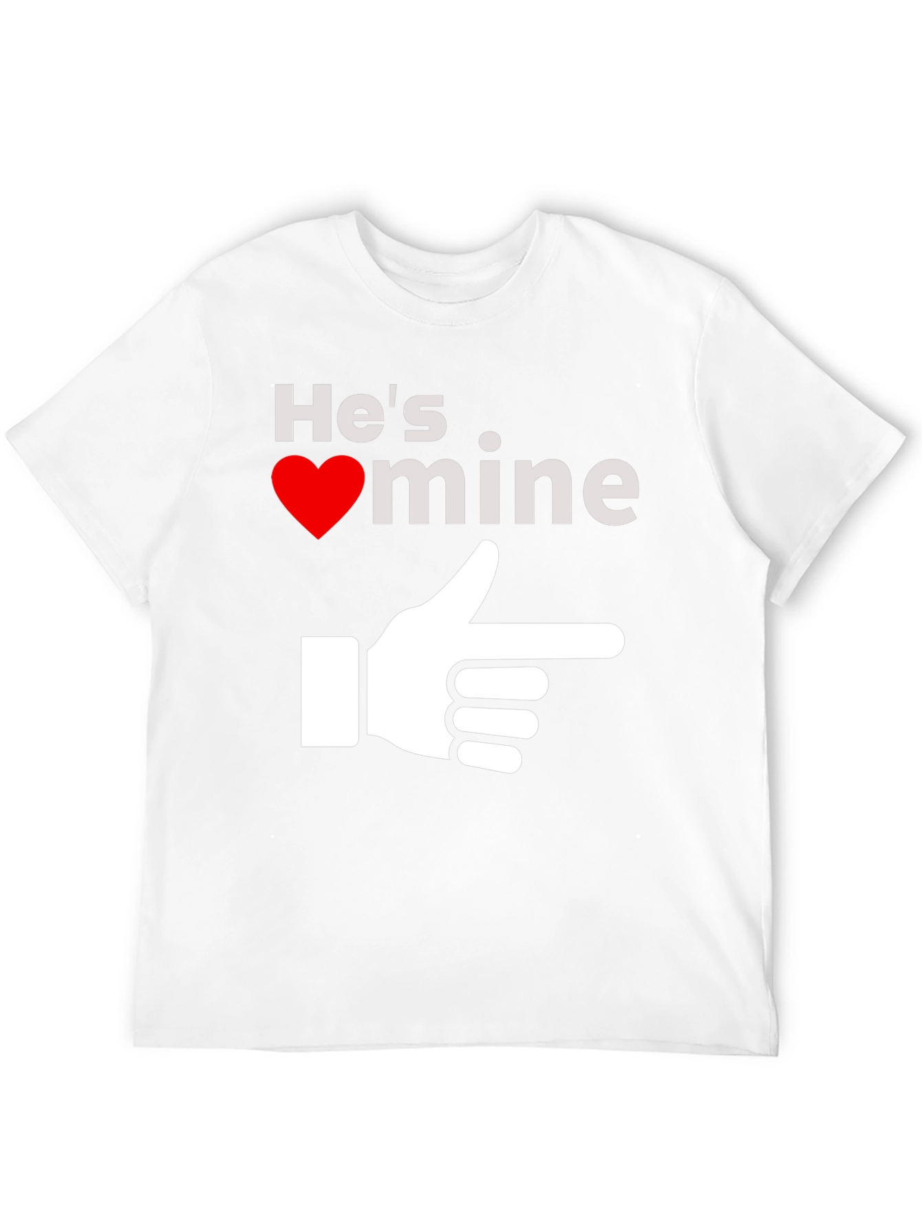 Black He's Mine T-Shirt - Novelty Graphic Tee view 12