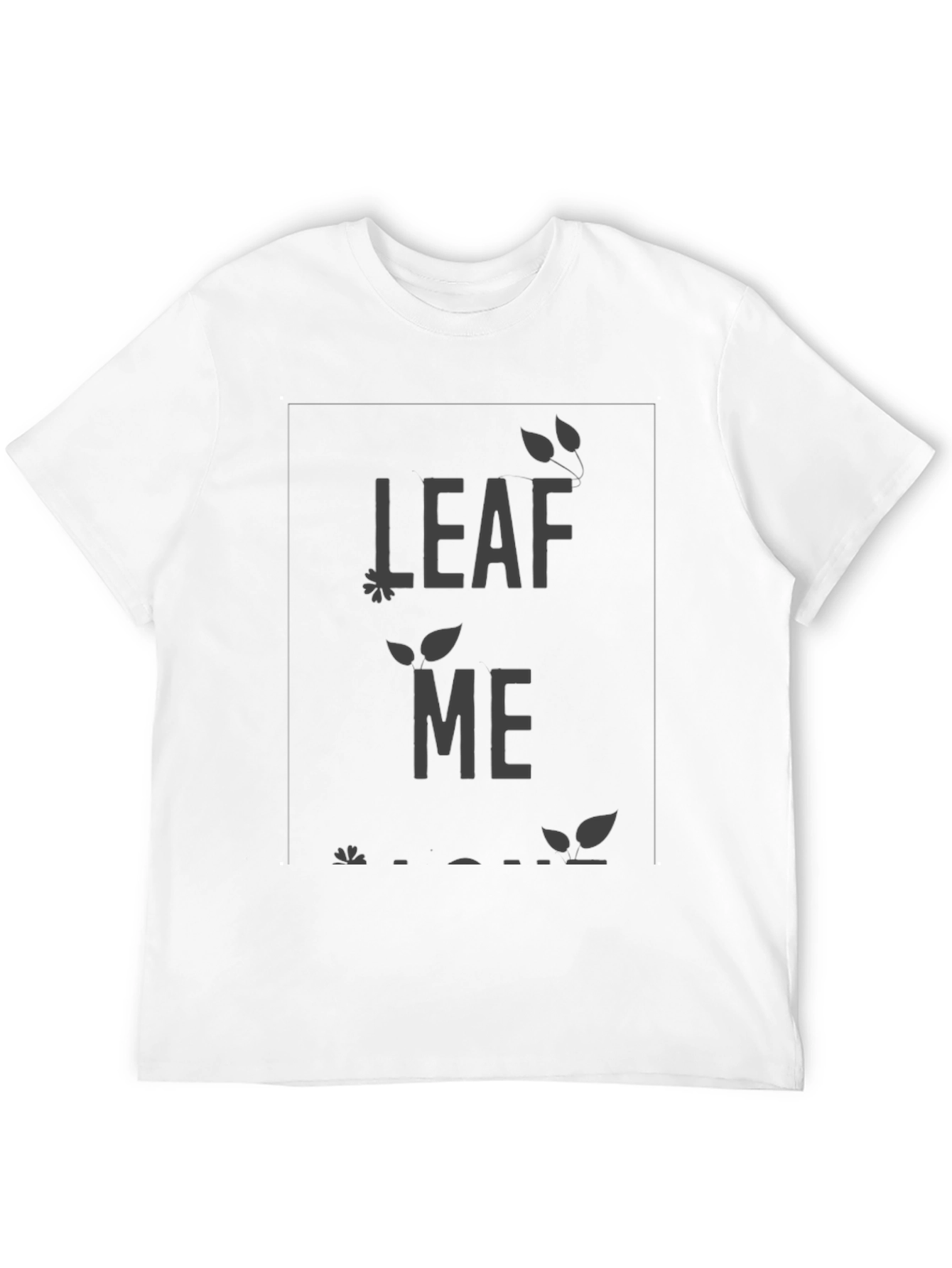 Black Leaf Me Alone Graphic Tee - Relaxed Fit view 12