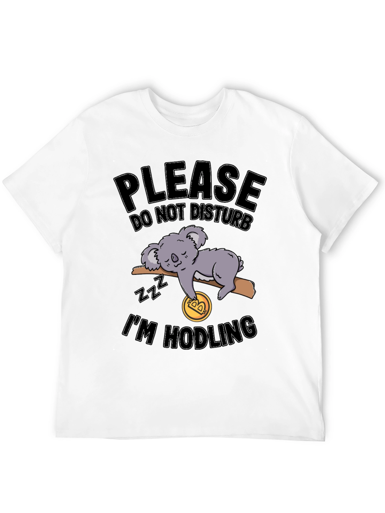 Black Funny Crypto Koala Hodler Black T-Shirt view 12