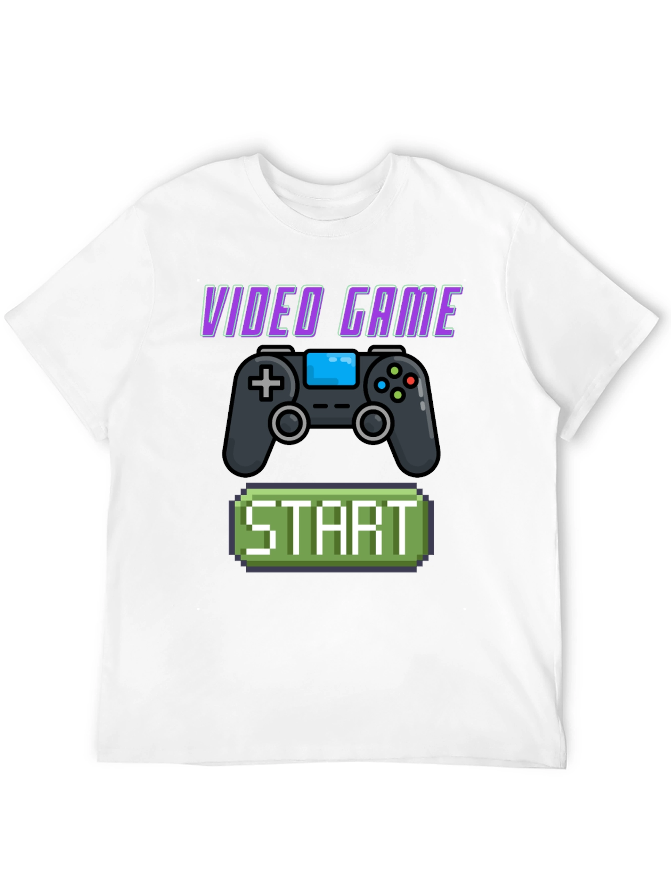 Black Video Game Start T-Shirt - Retro Gaming Style view 12