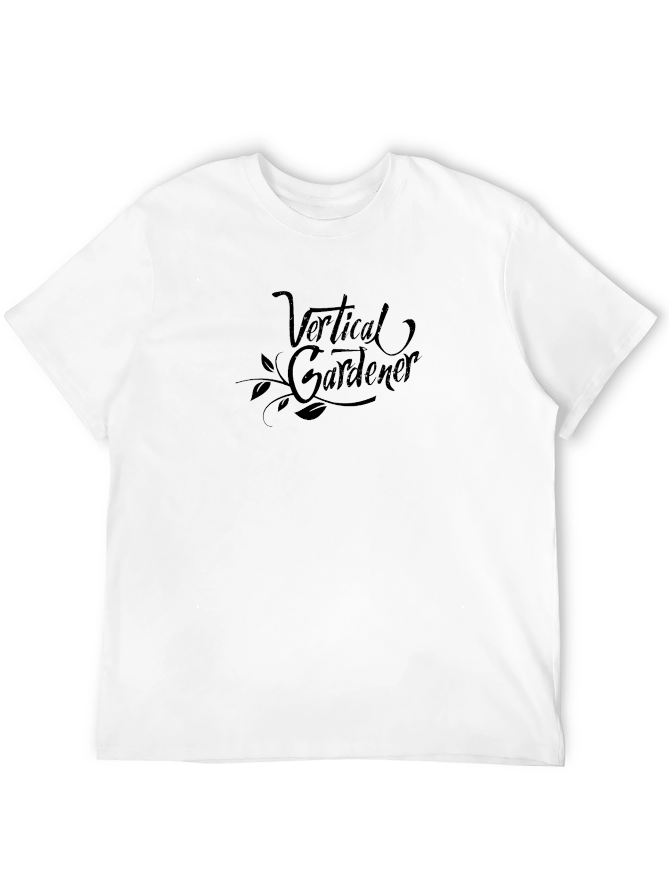 Black Vertical Gardener Graphic Tee - Black Cotton Blend view 12