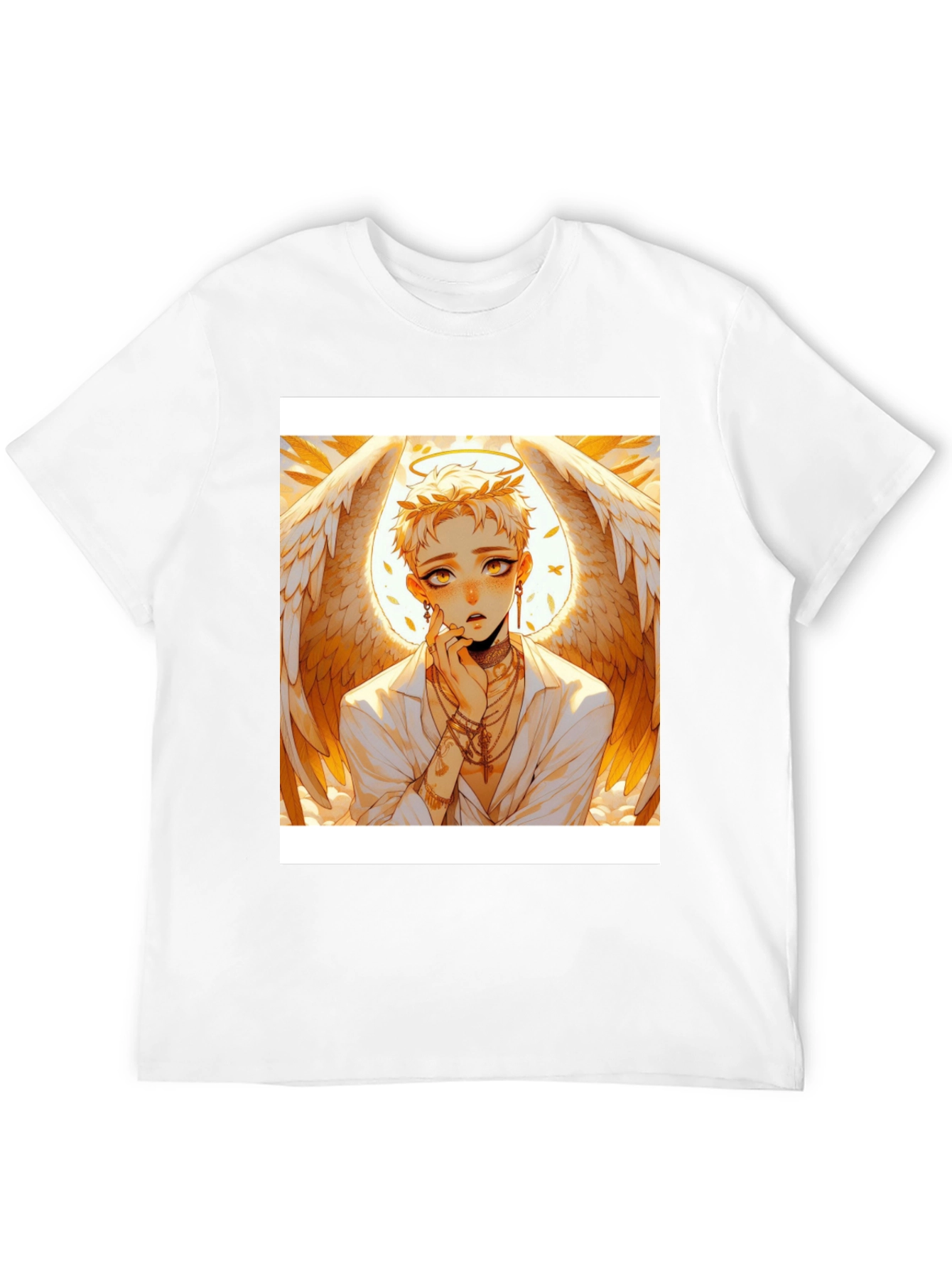 Black Anime Angel T-Shirt - Unique Graphic Tee for Style view 12