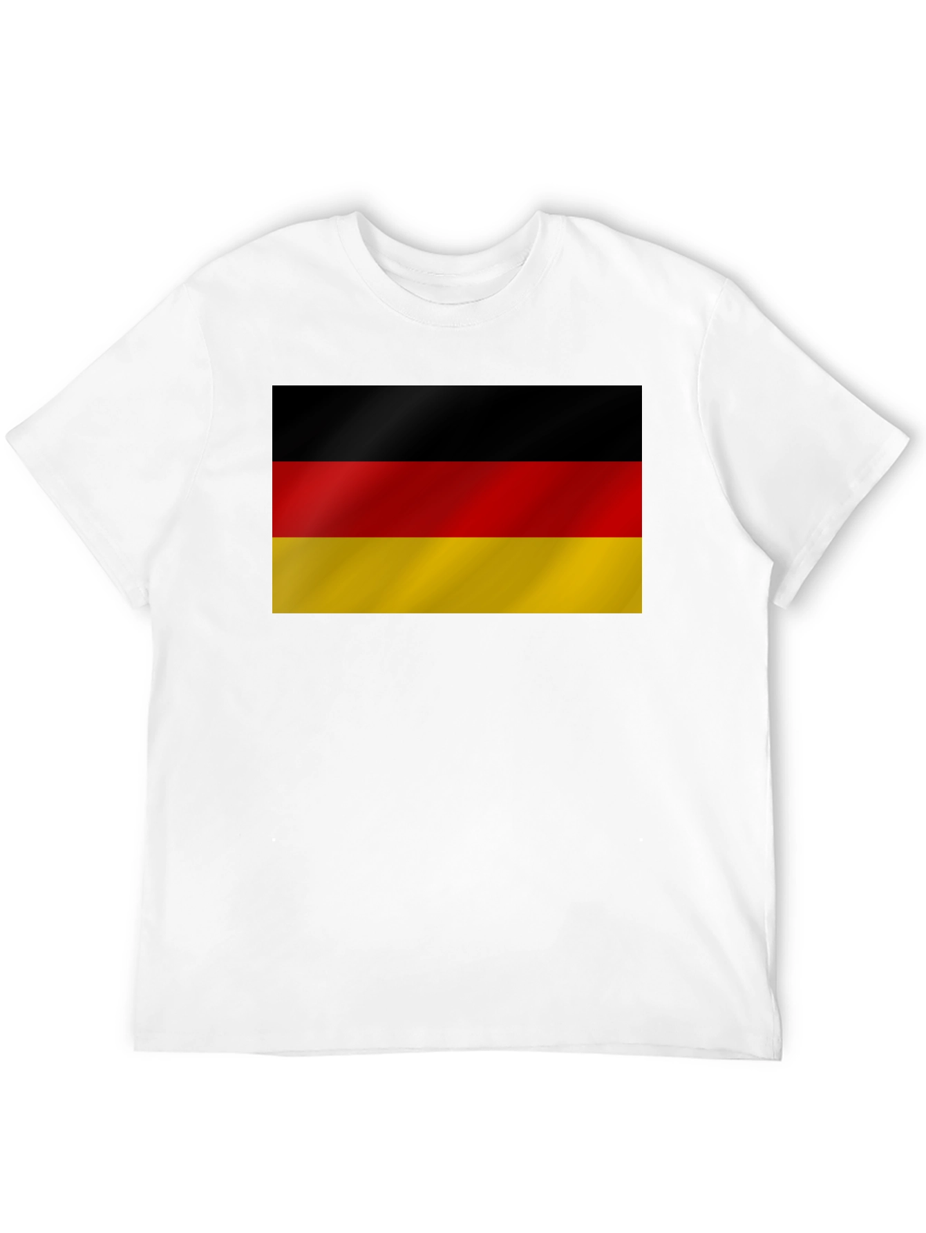 Black Germany Flag T-Shirt - Black Cotton Tee view 12