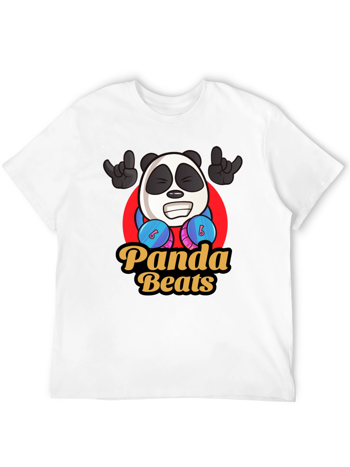 Black Panda Beats T-Shirt - Cool Graphic Tee view 12