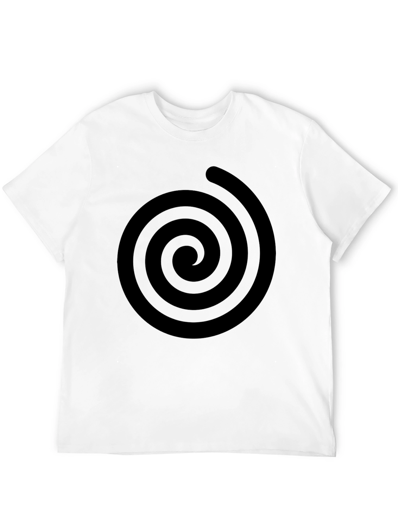 Black Spiral Graphic Black T-Shirt - Modern Casual Style view 12
