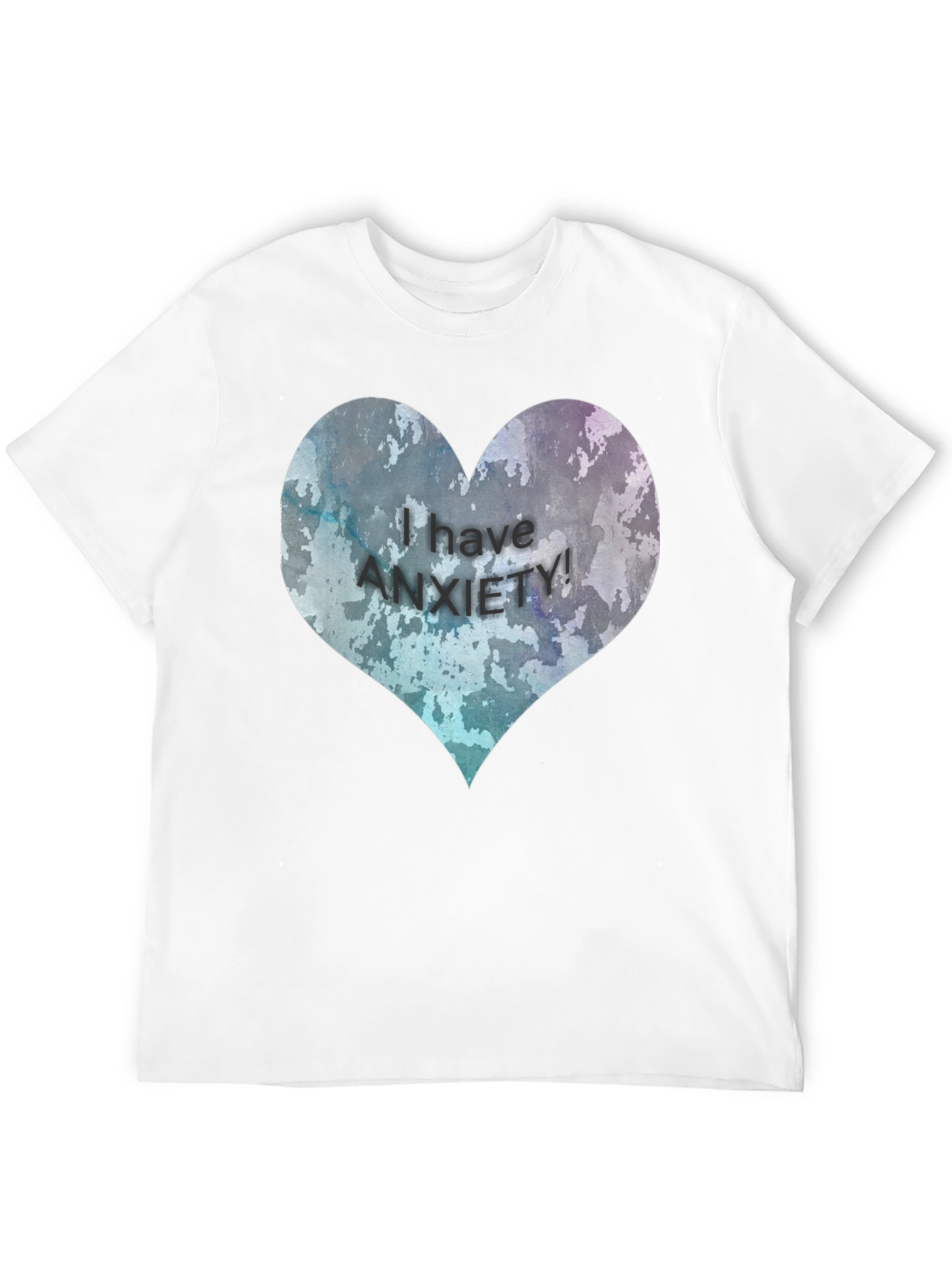 Black Anxiety Awareness Heart T-Shirt view 12