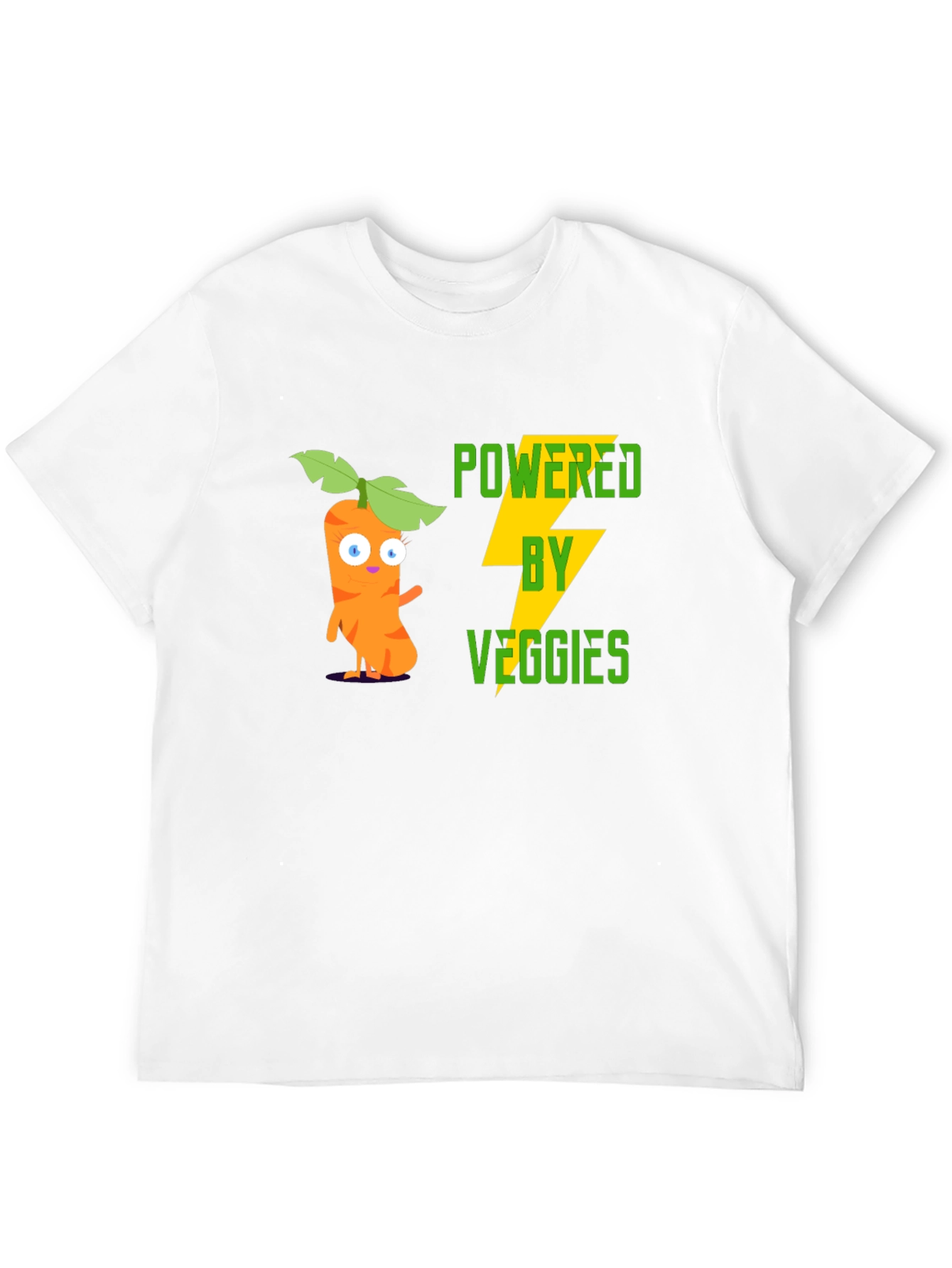 Black Powered by Veggies Graphic Tee - Black view 12