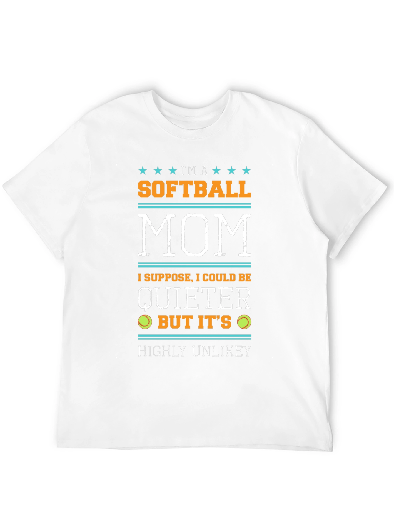 Black Softball Mom Graphic Tee - I'ma Quiet(er) but It's Highly Unlikely view 12