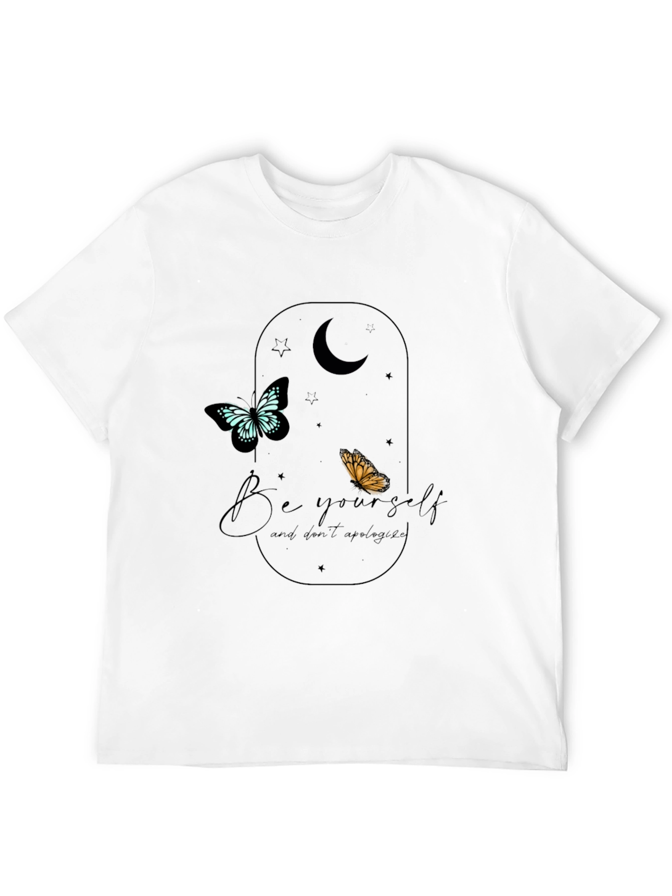 Black Be Yourself Butterfly Graphic Tee - Black view 12