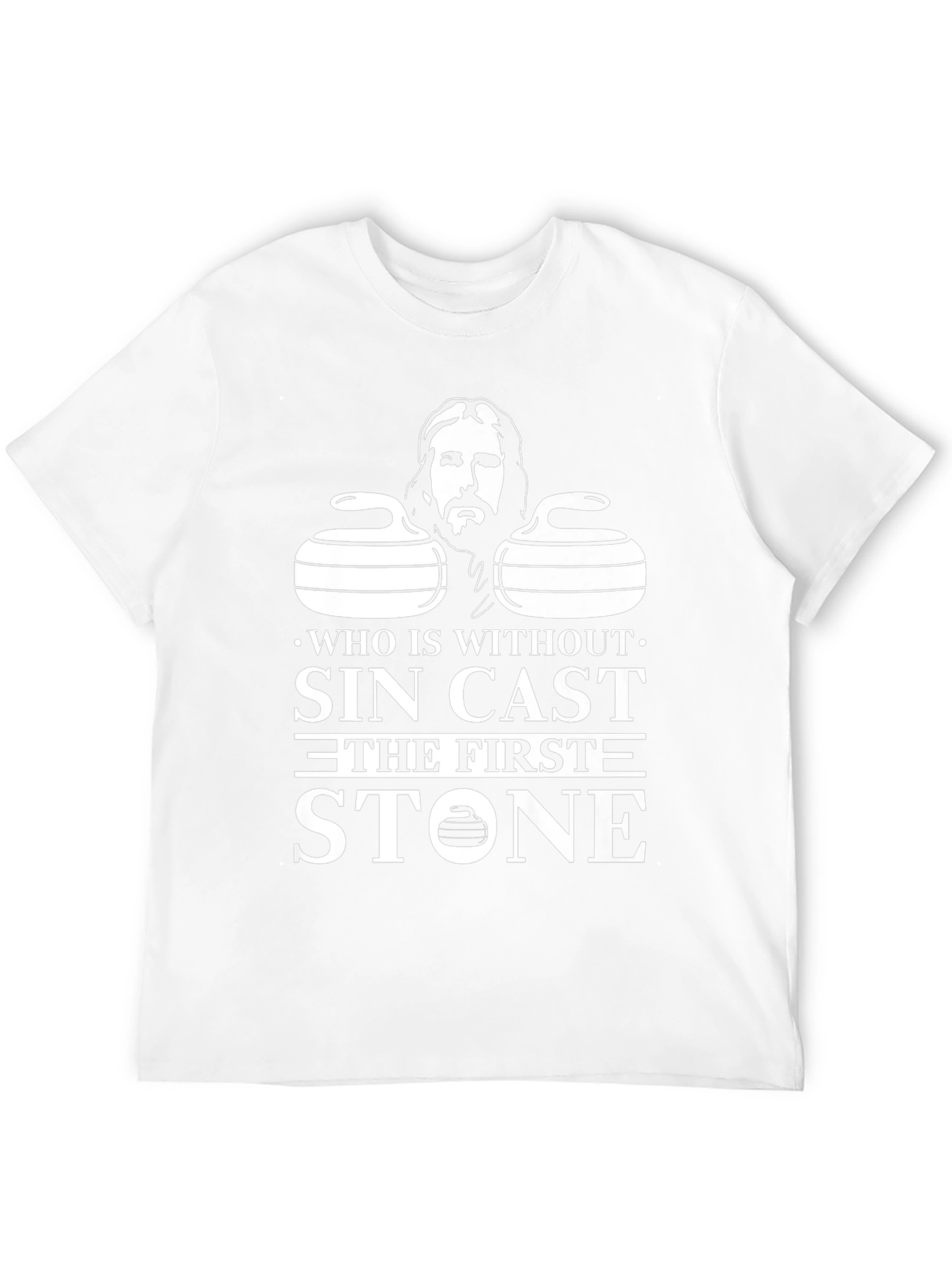 Black Who Is Without Sin Black T-Shirt view 12