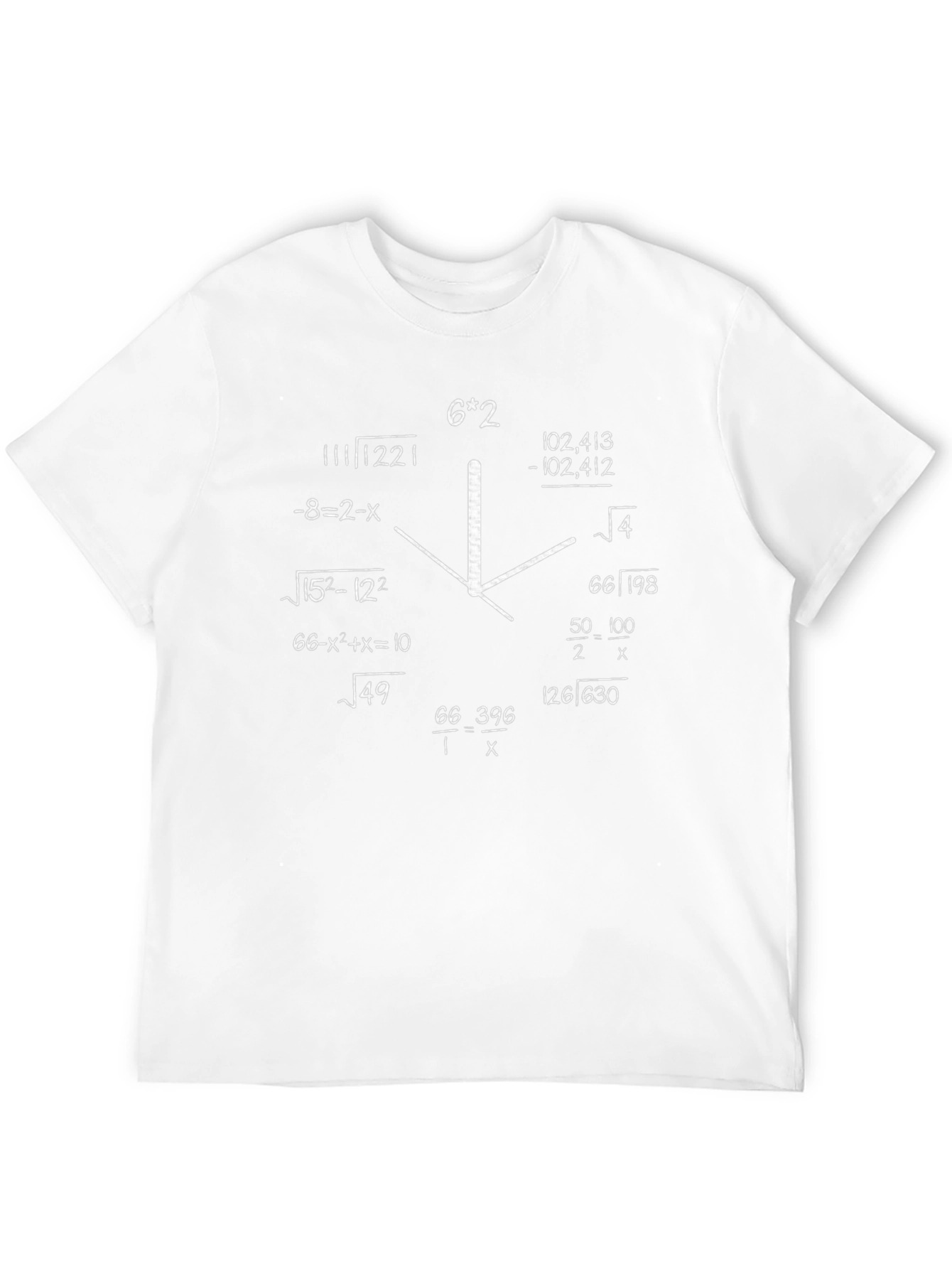 Black Math Equations Clock T-Shirt view 12