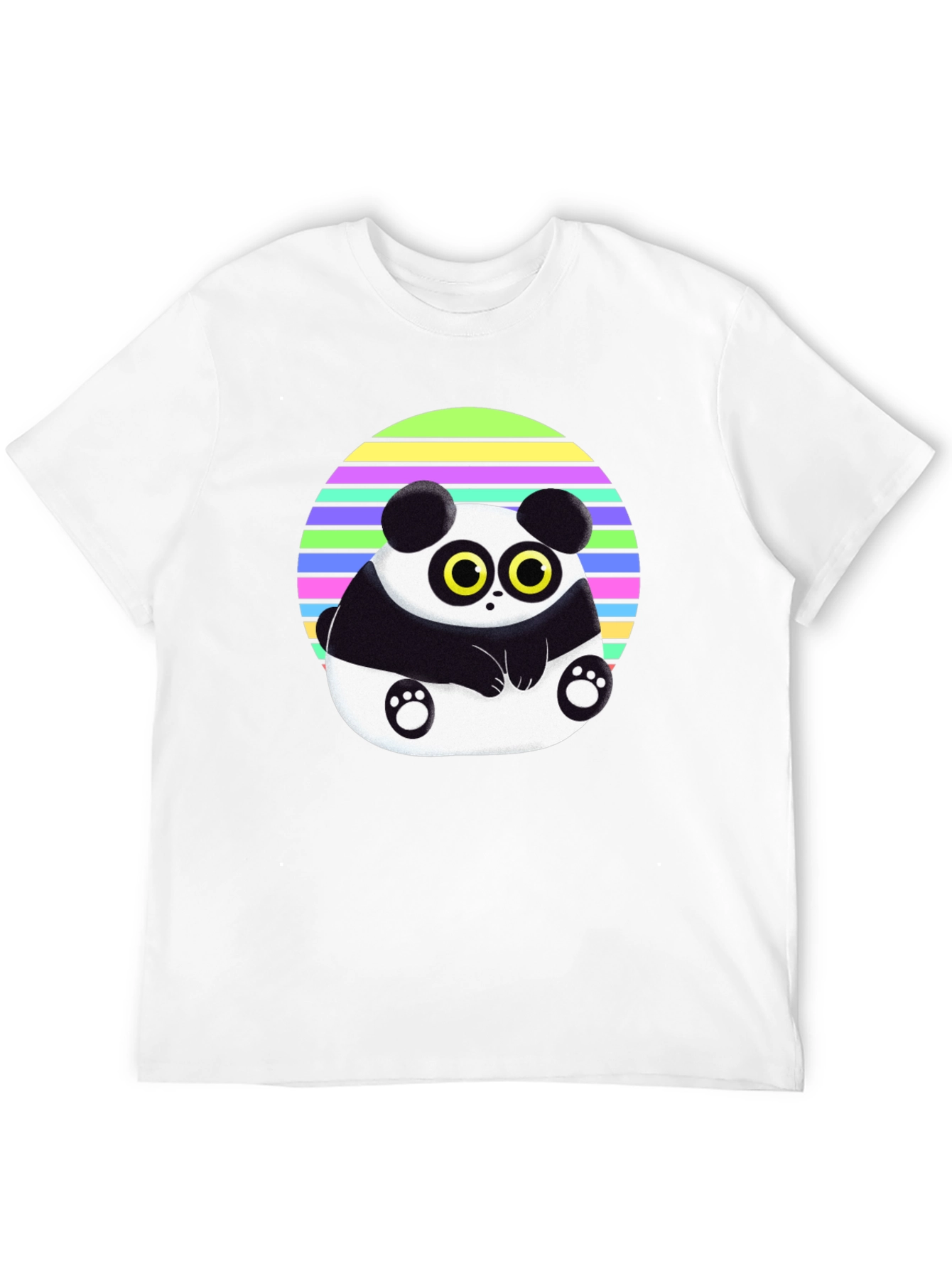Black Retro Panda T-Shirt - Cute Cartoon Animal Graphic Tee view 12