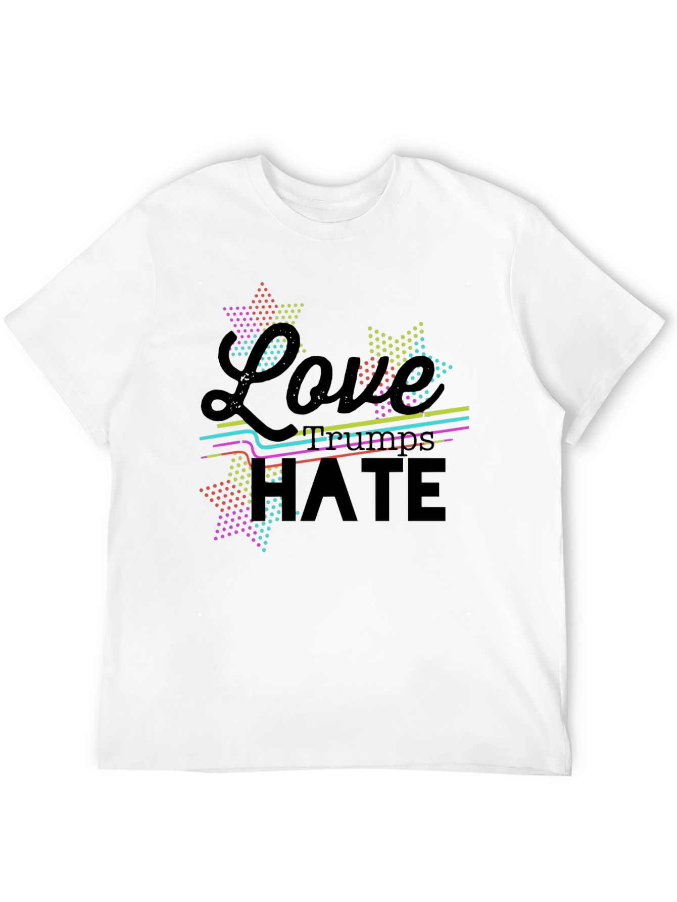 Black Love Wins Over Hate Black Graphic Tee view 12