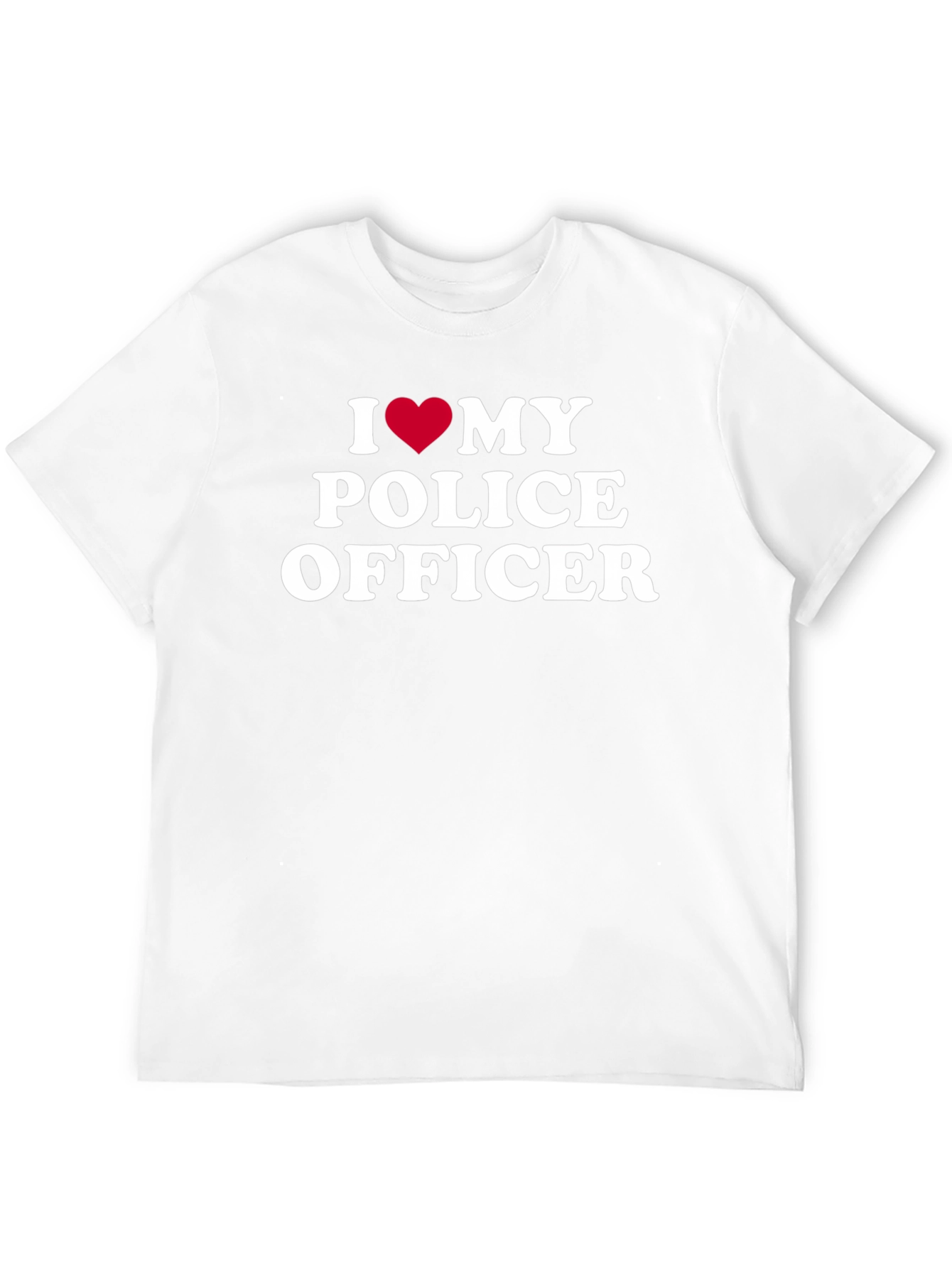 Black I Heart My Police Officer T-Shirt - Show Your Support view 12