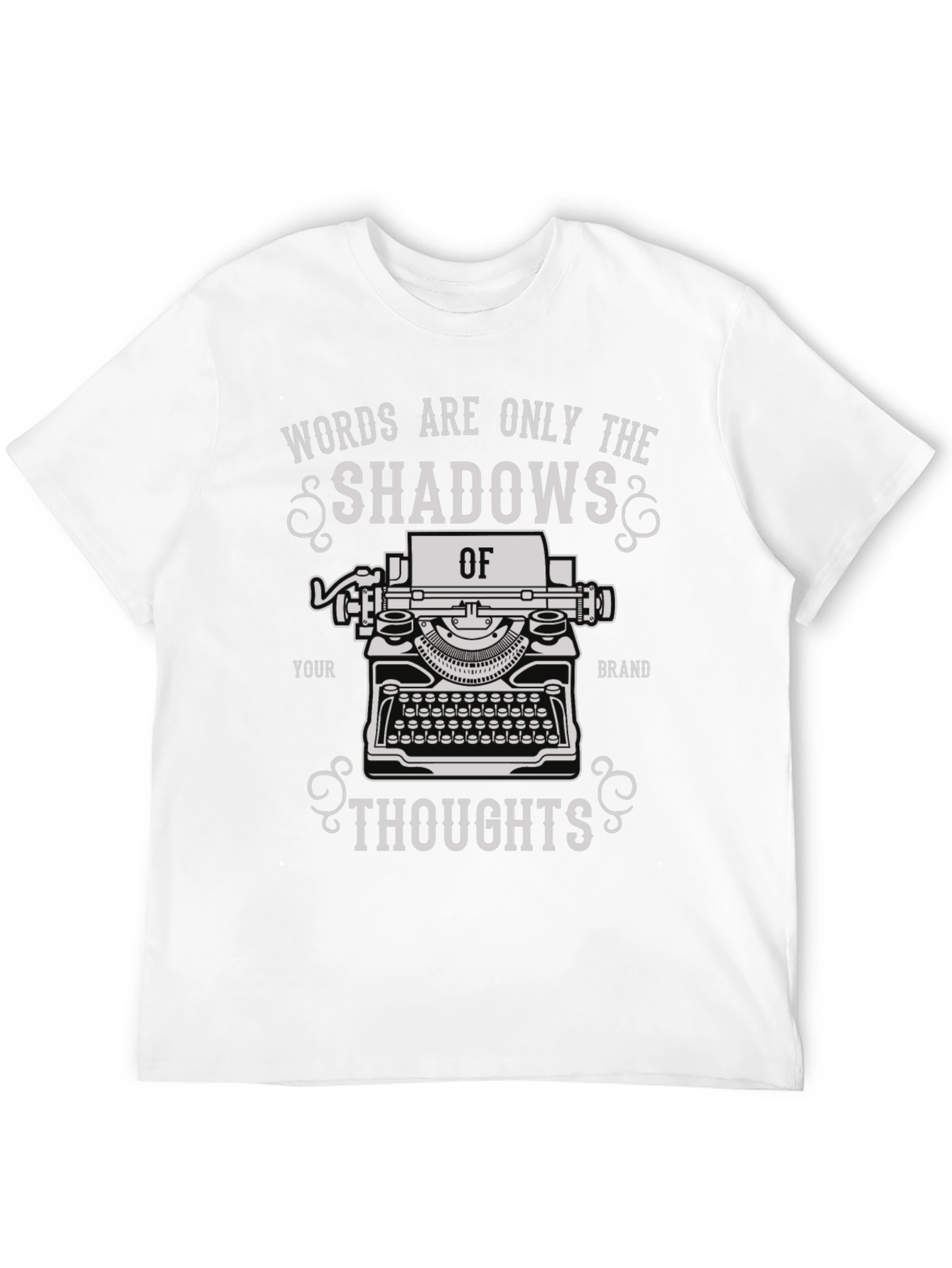 Black Shadows of Thoughts Typewriter T-Shirt view 12
