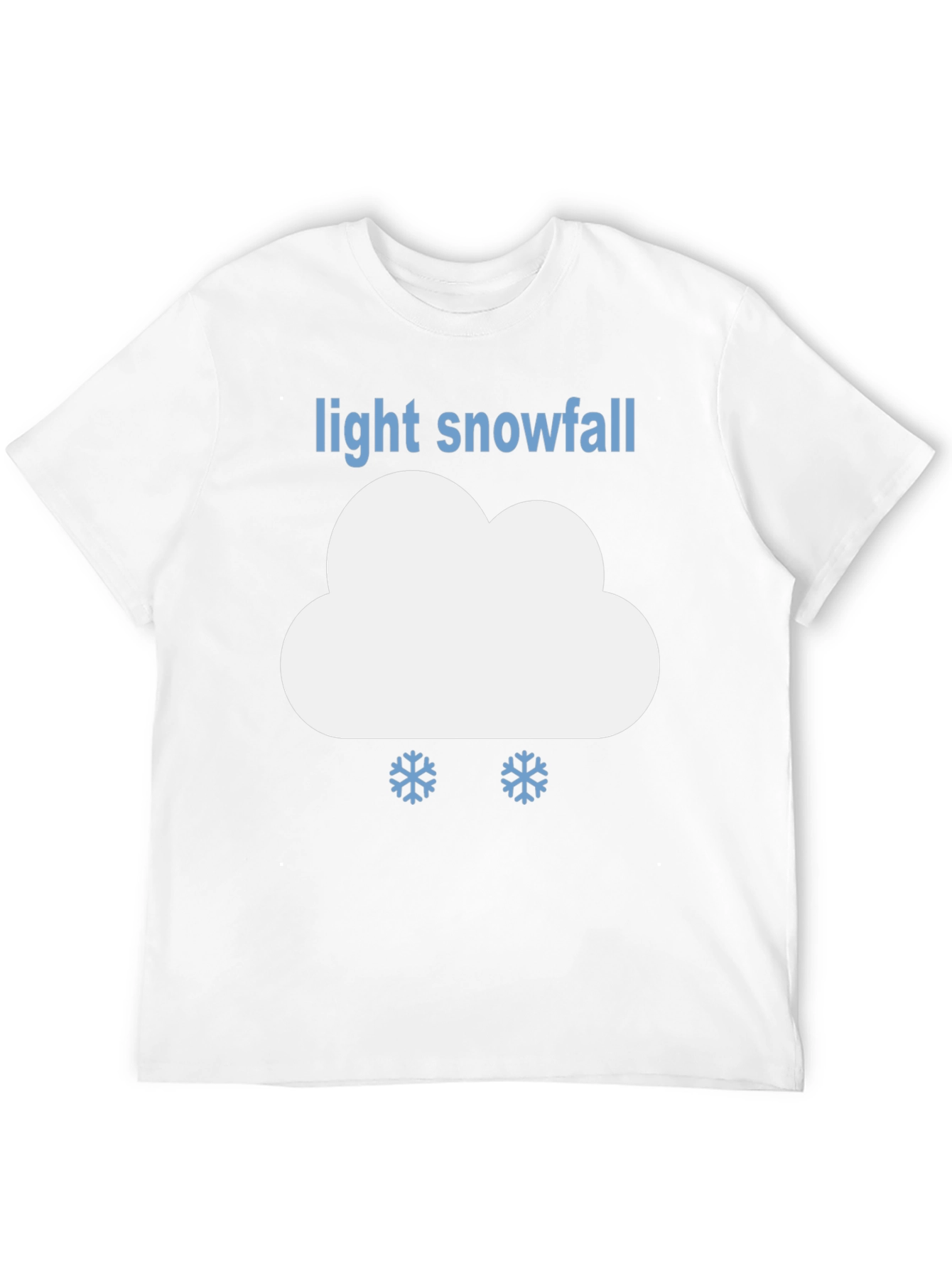 Black Light Snowfall Graphic Tee - Weather Humor T-Shirt view 12