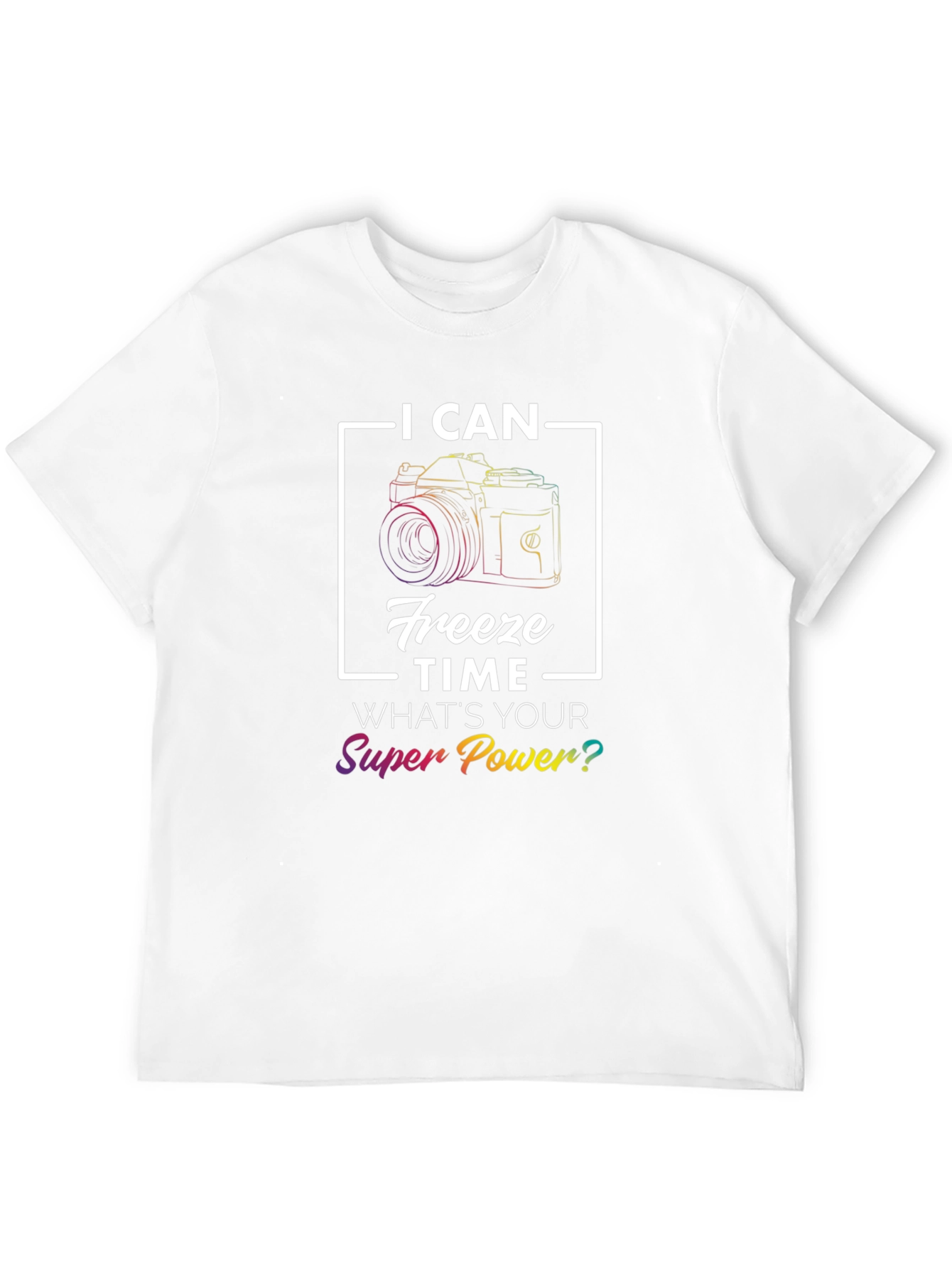Black I Can Freeze Time Camera Graphic T-Shirt view 12