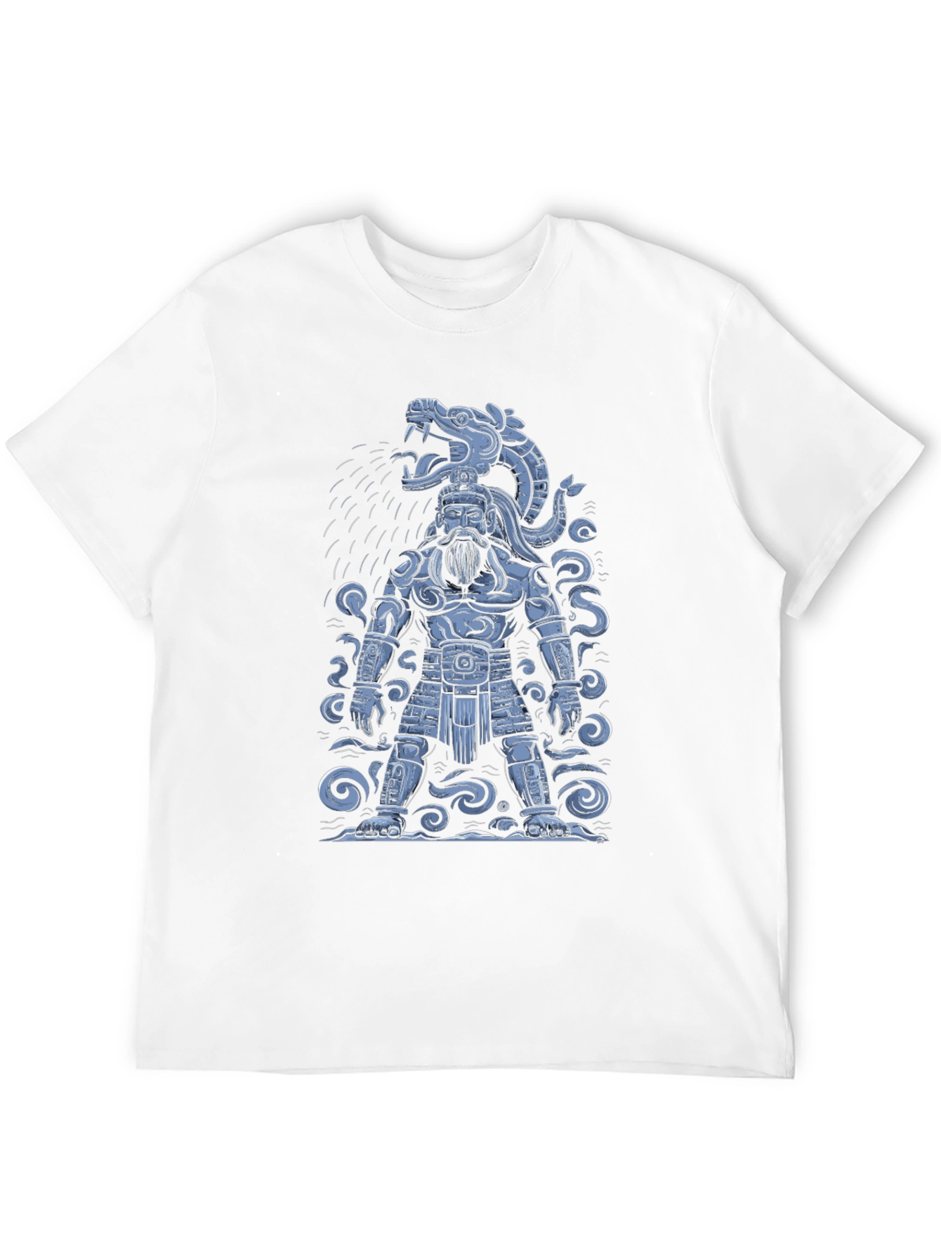 Black Aztec Warrior Graphic T-Shirt - Black view 12