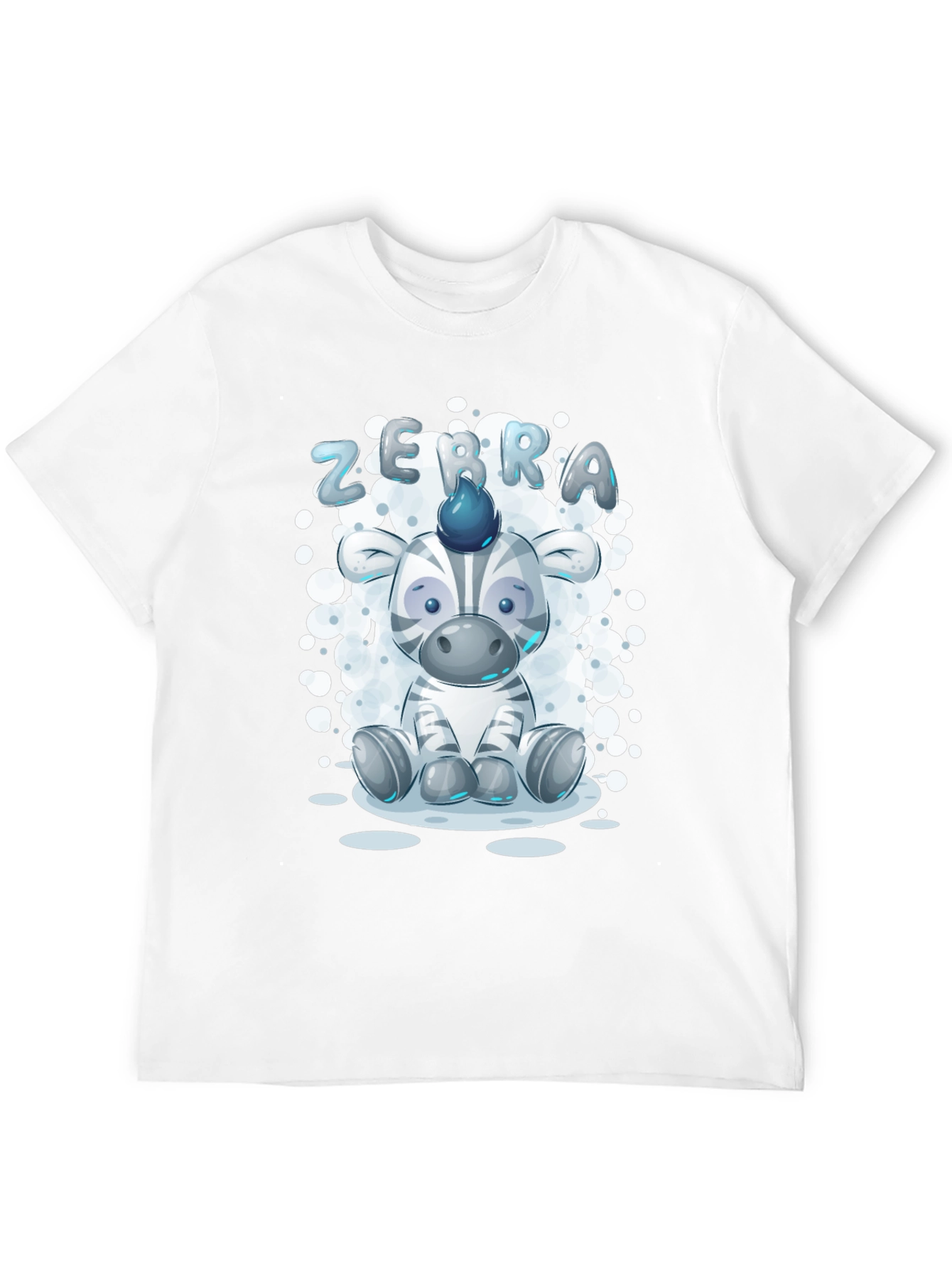 Black Cute Cartoon Zebra T-Shirt - Stylish Graphic Tee view 12