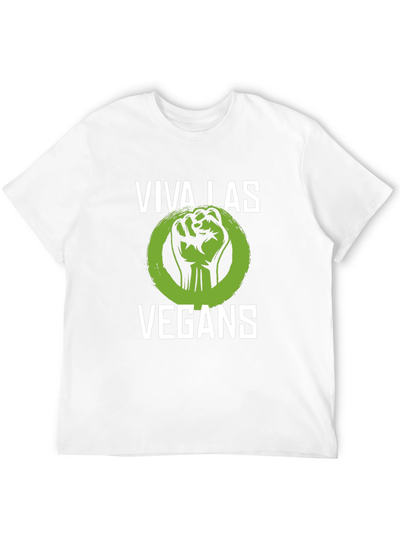 Black Viva Las Vegans Black T-Shirt - Vegan Activism Apparel view 12