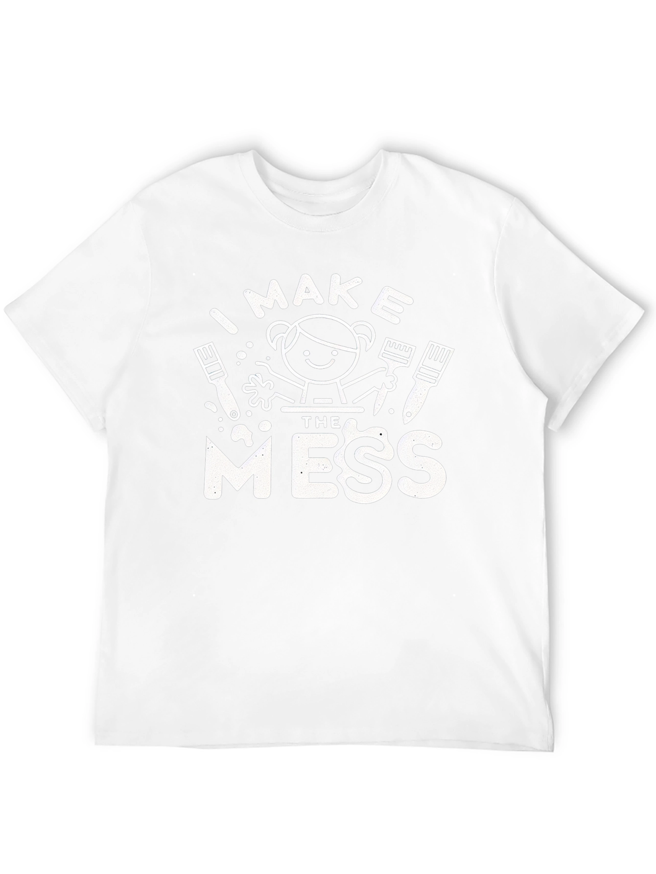 Black I Make the Mess T-Shirt - Funny Painter Kid Tee view 12