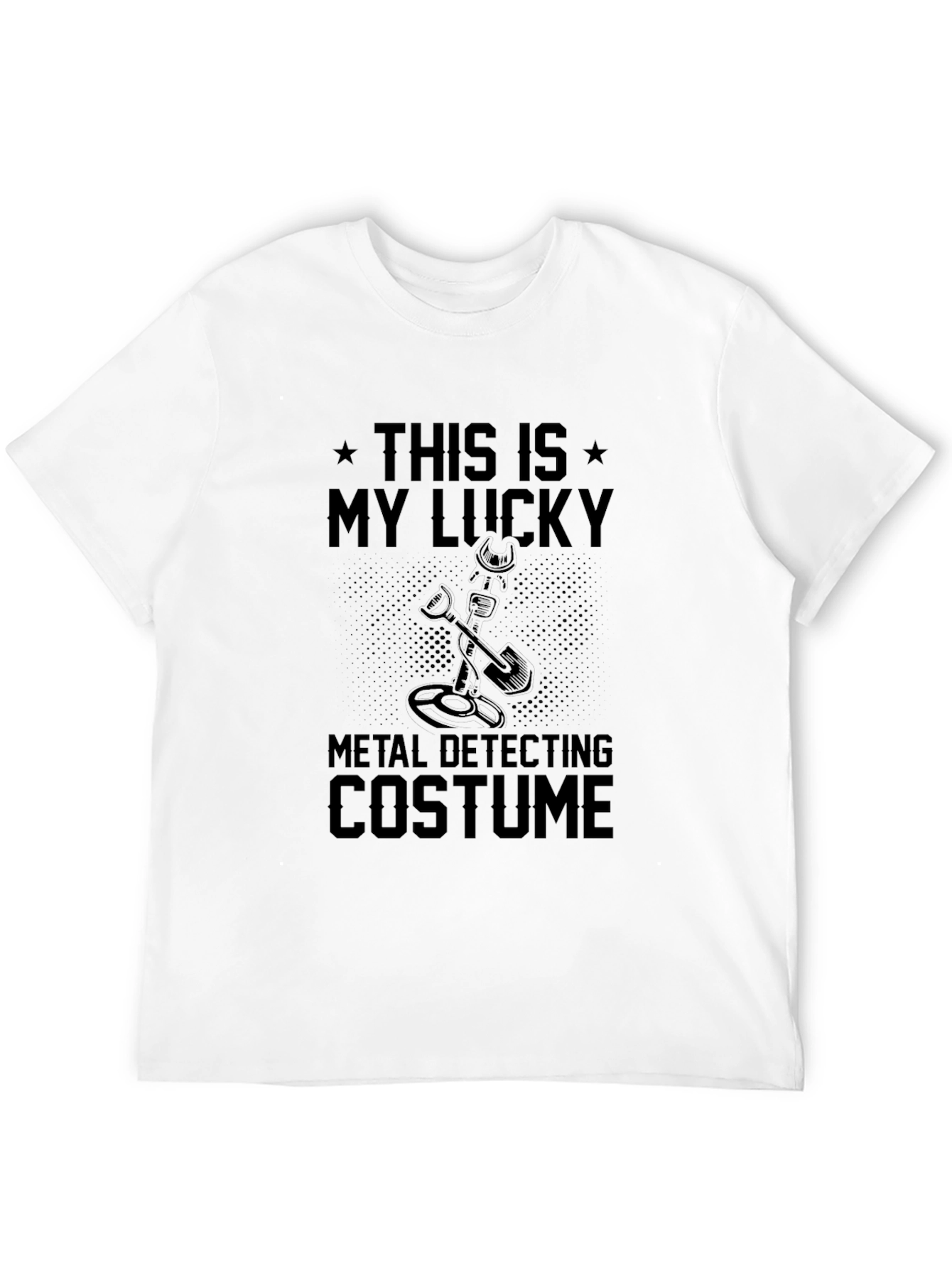 Black Lucky Metal Detecting Costume T-Shirt view 12