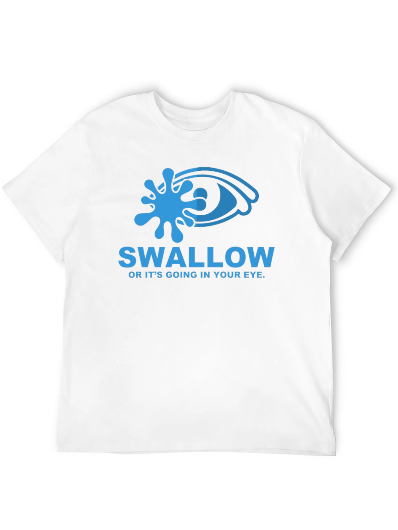 Black Swallow T-Shirt: Humorous Eye Graphic Tee view 12