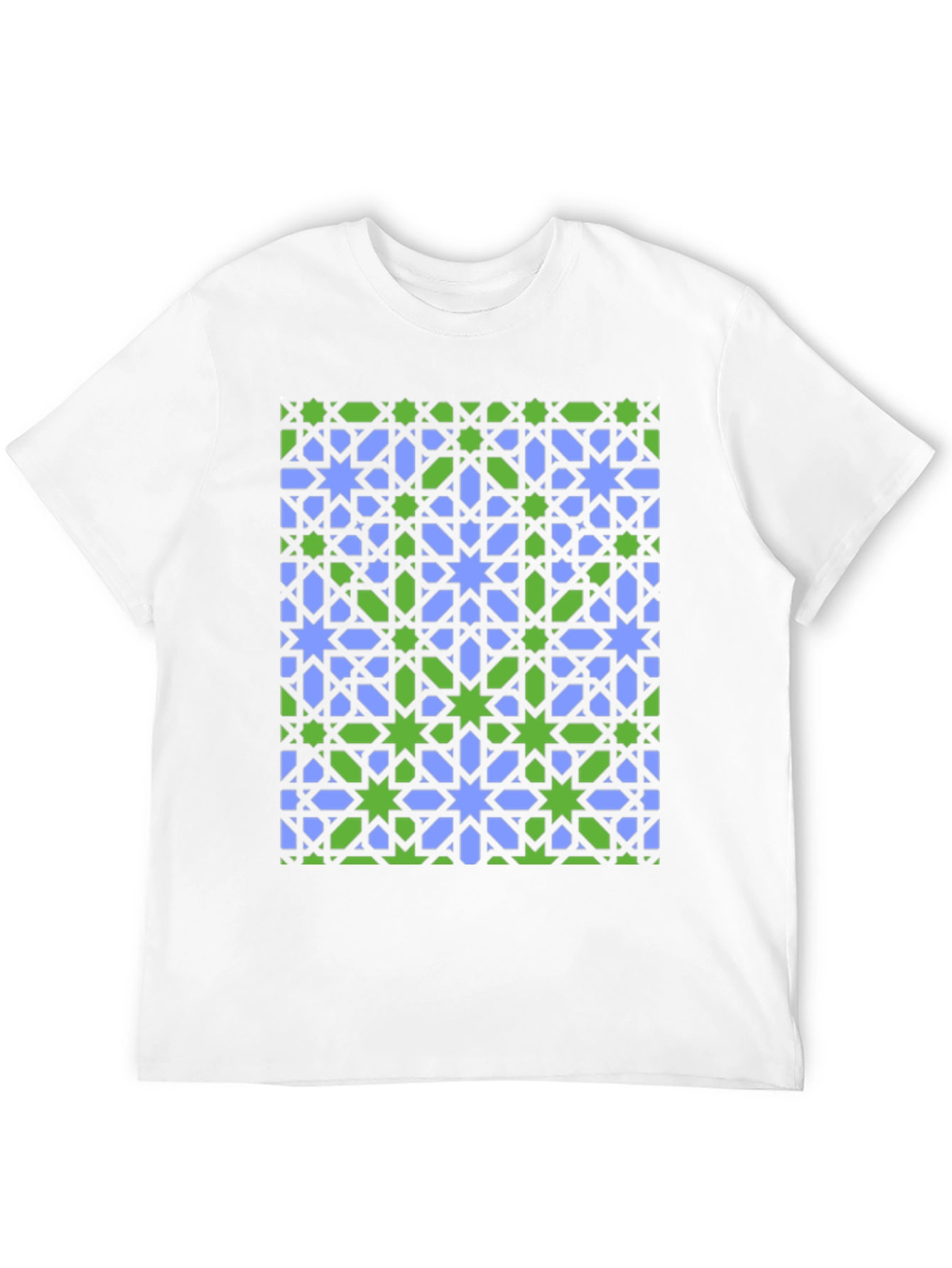 Black Geometric Star Pattern T-Shirt view 12