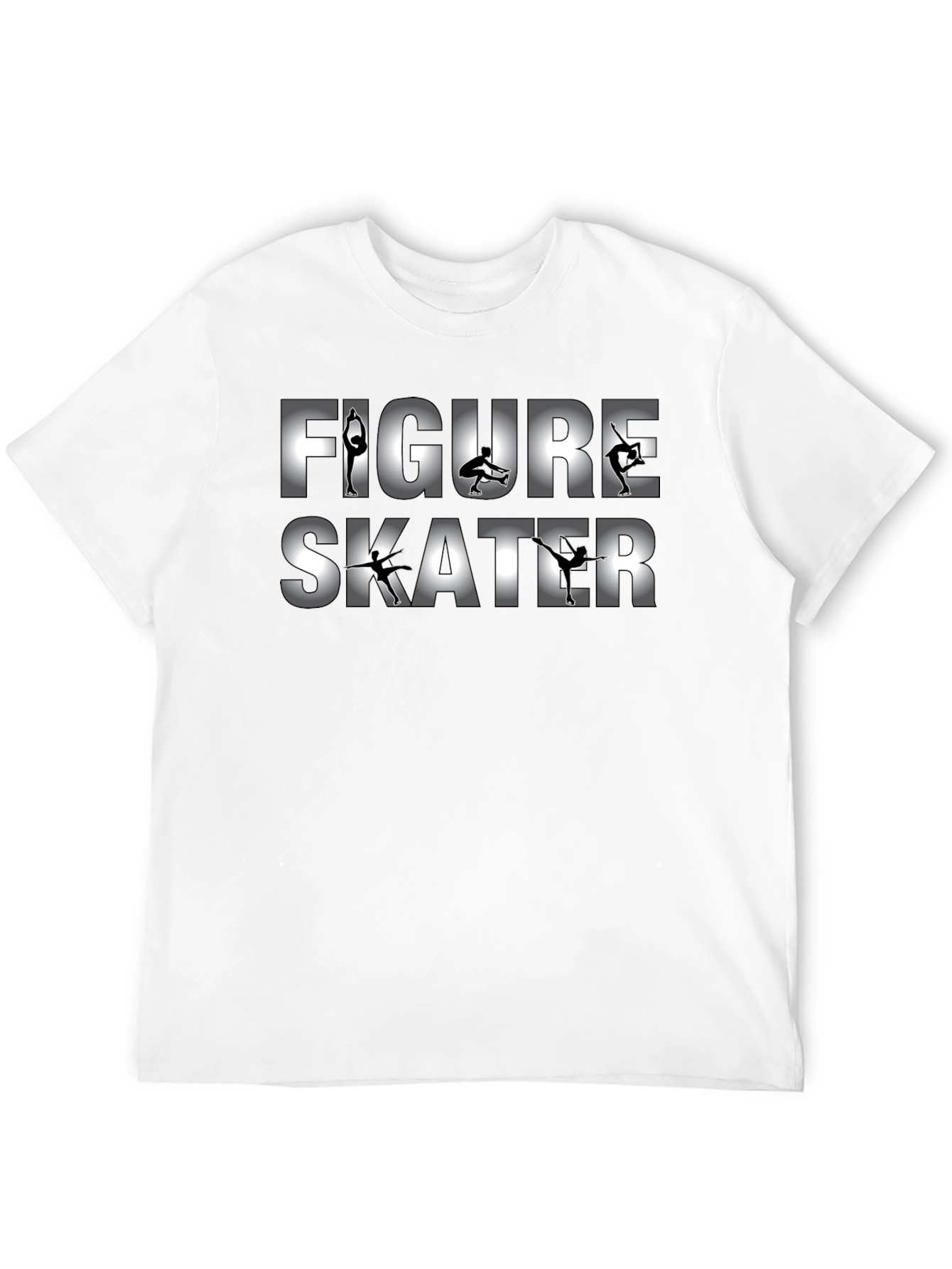Black Figure Skater Graphic Print T-Shirt - Black view 12