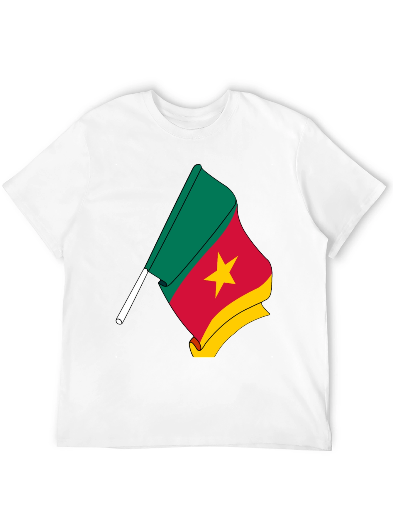 Black Cameroon Flag Graphic Tee - Black view 12