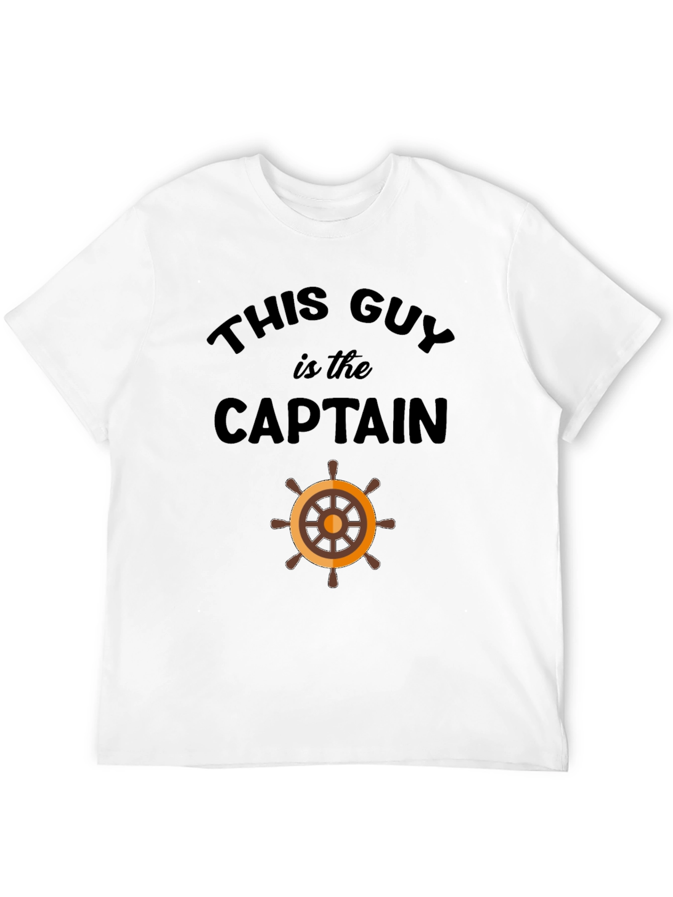 Black This Guy is the Captain T-Shirt view 12