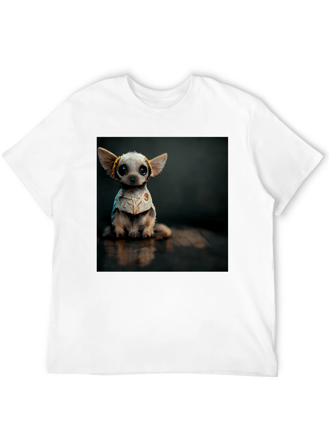 Black Cute Chihuahua Dog T-Shirt view 12