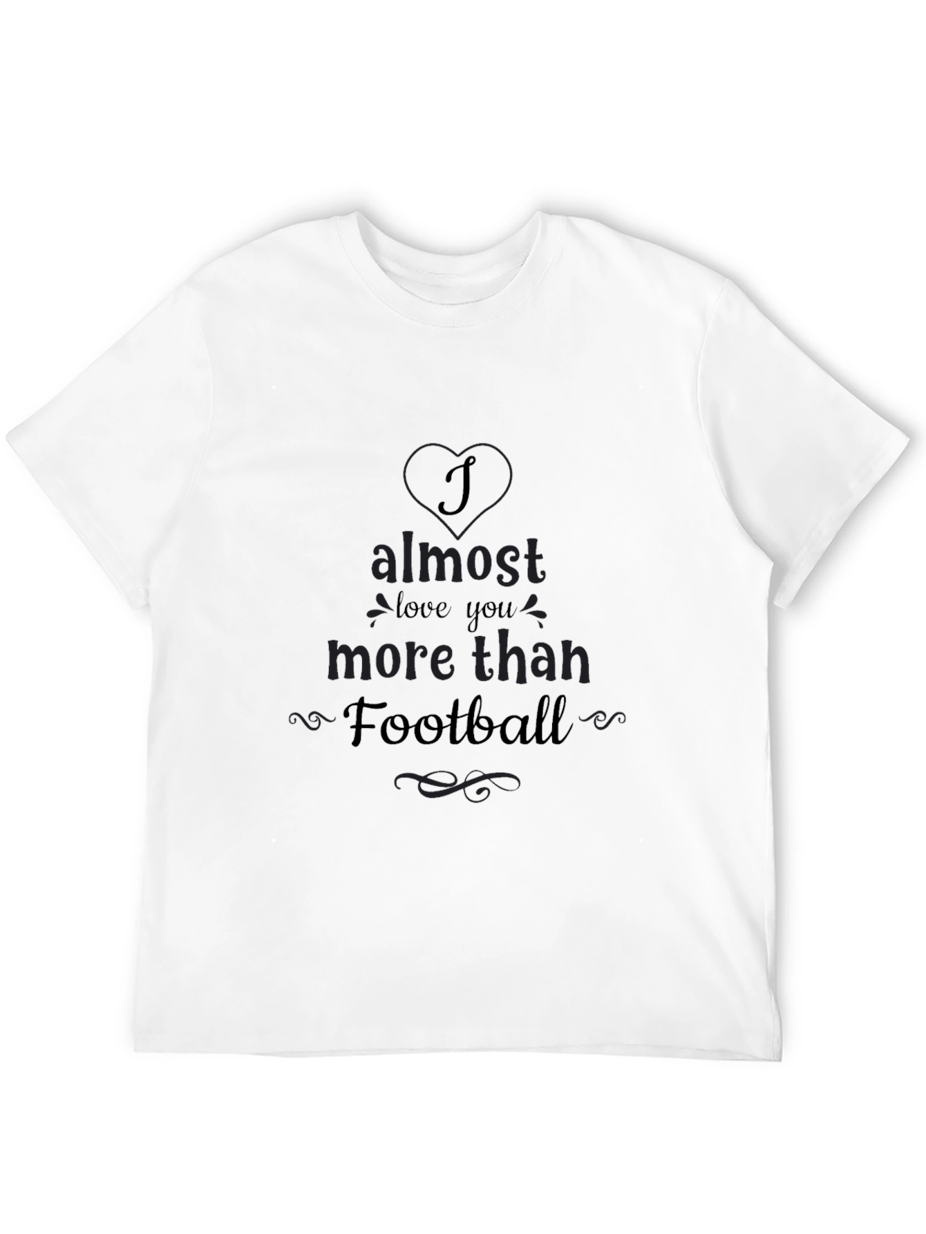 Black Almost Love You More Than Football Tee view 12